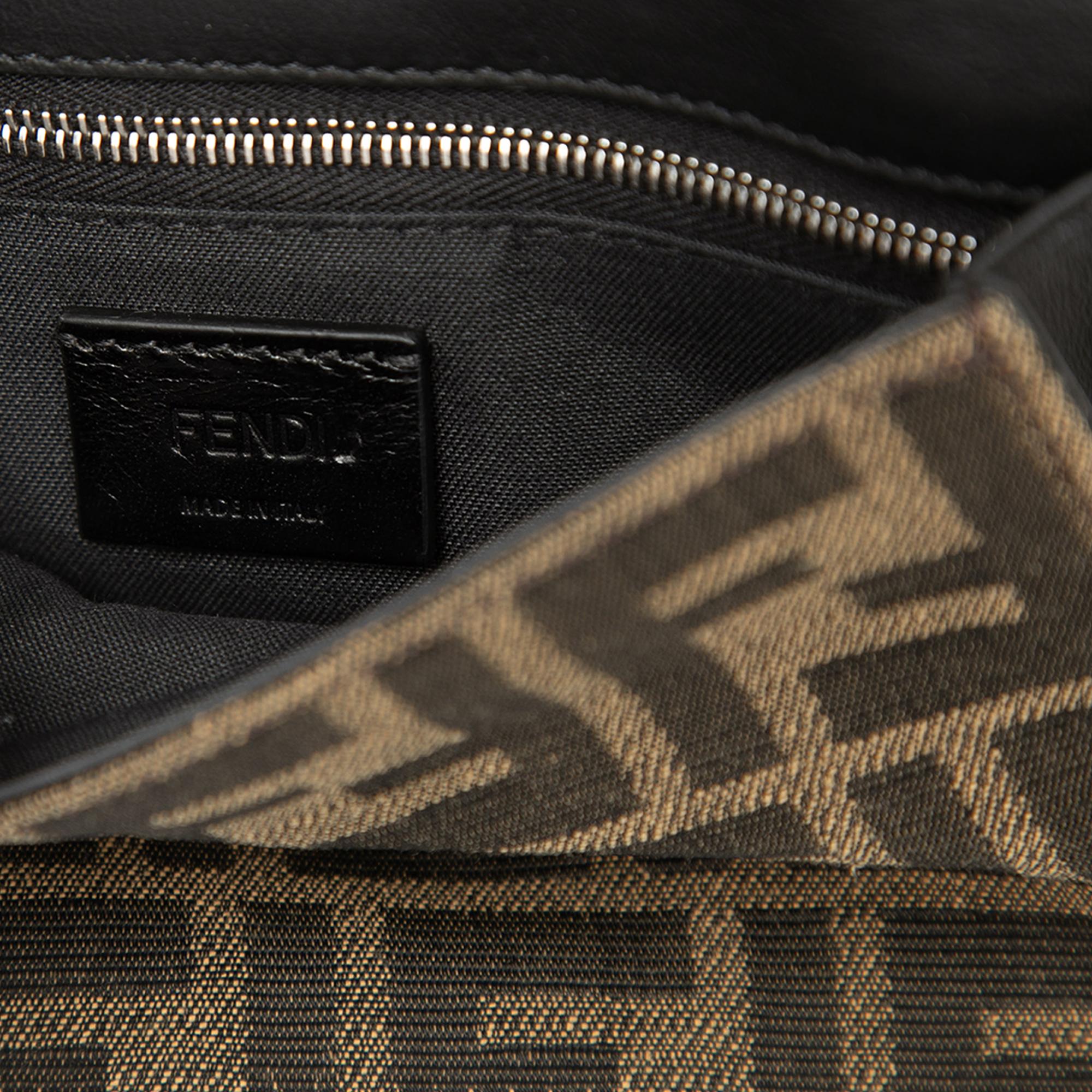 Fendi Zucca Canvas Convertible Baguette Pouch