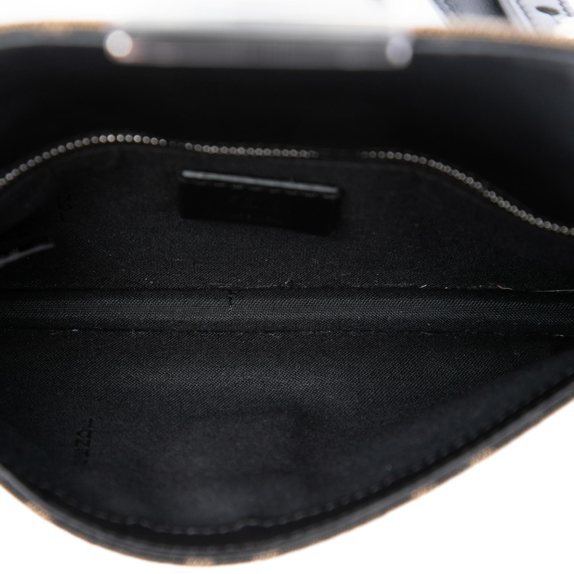 Fendi Zucca Canvas Convertible Baguette Pouch