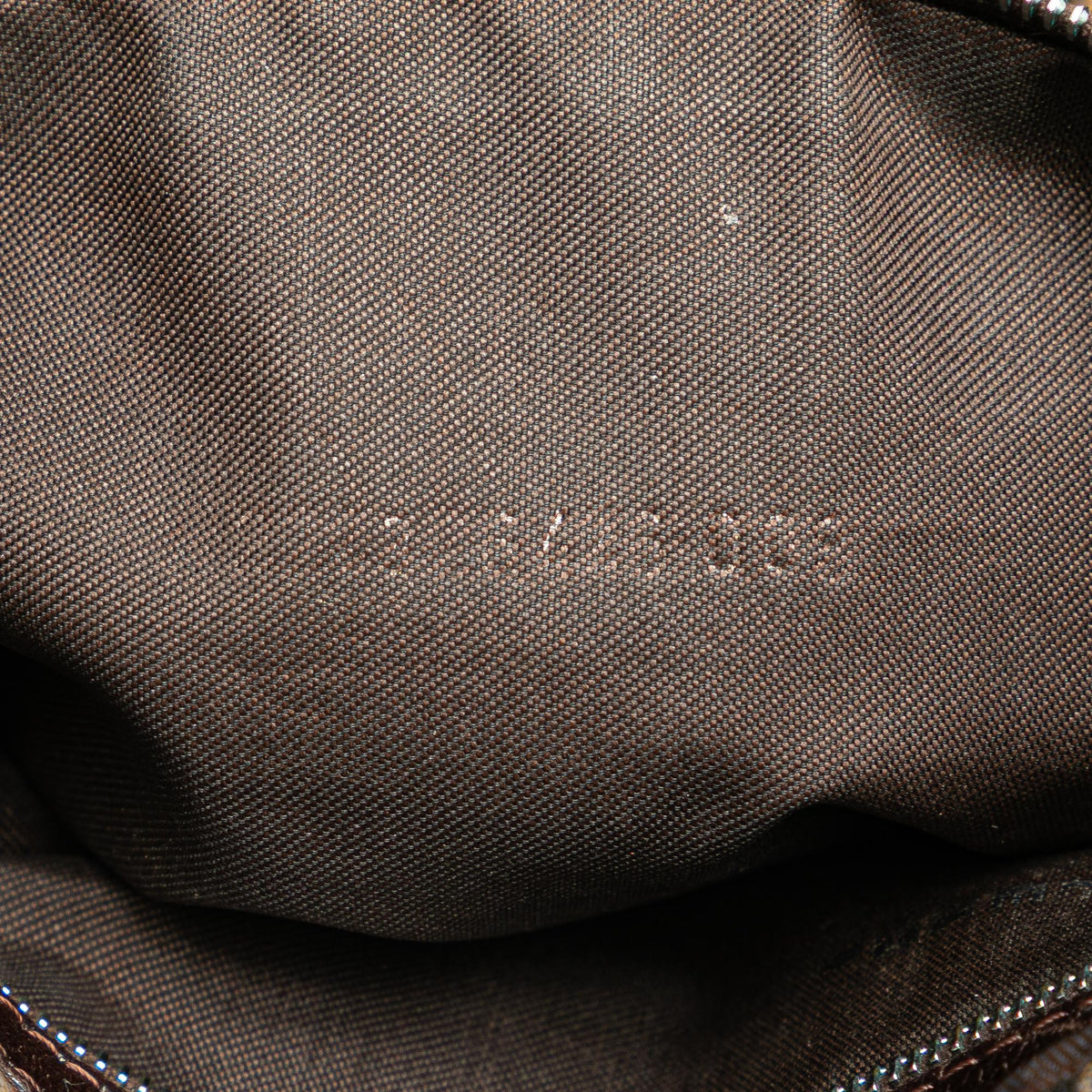Fendi Zucca Canvas Double Flap Shoulder Bag