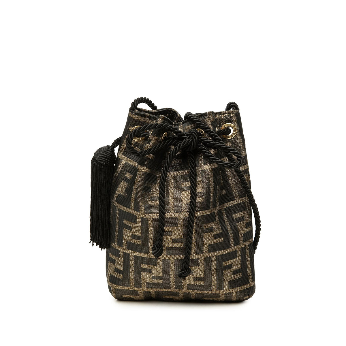 Fendi Zucca Canvas Drawstring Bucket Bag