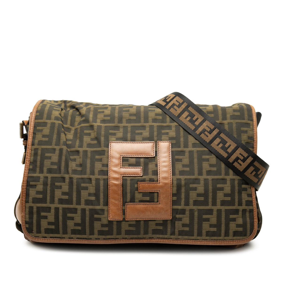 Fendi Zucca Canvas FF Messenger Bag