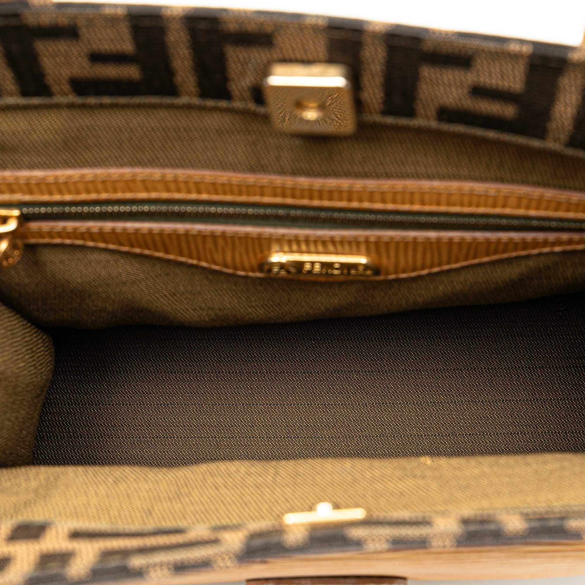 Fendi Zucca Canvas Front Pocket Tote
