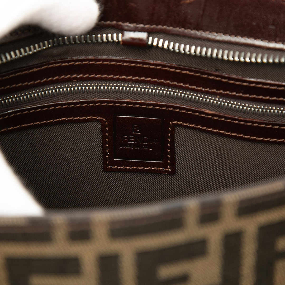 Fendi Zucca Canvas Handbag