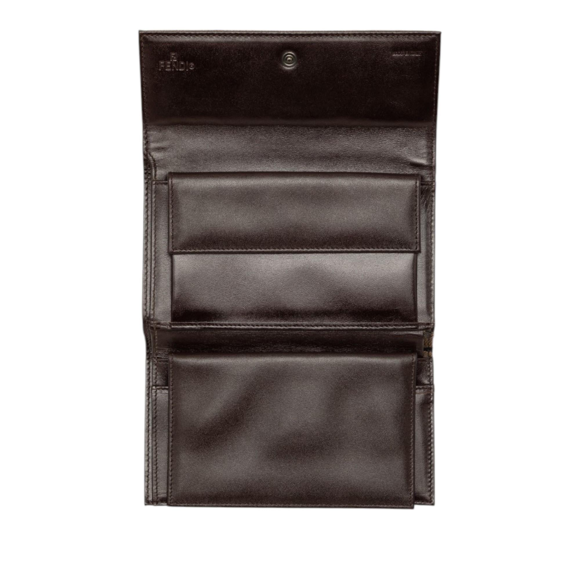 Fendi Zucca Canvas Long Wallet