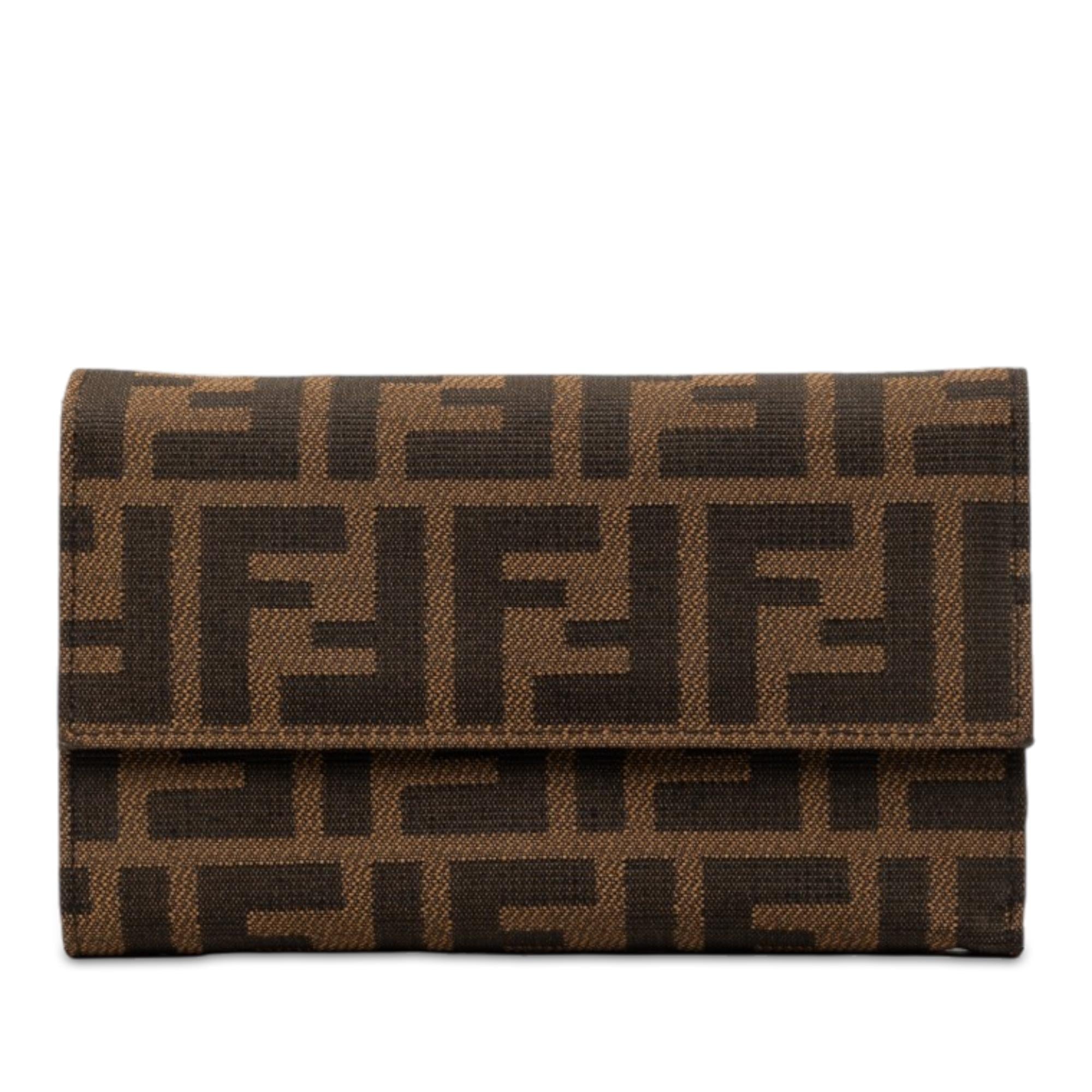 Fendi Zucca Canvas Long Wallet