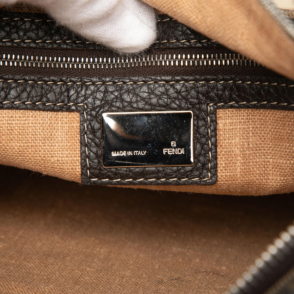 Fendi Zucca Canvas Selleria Crossbody