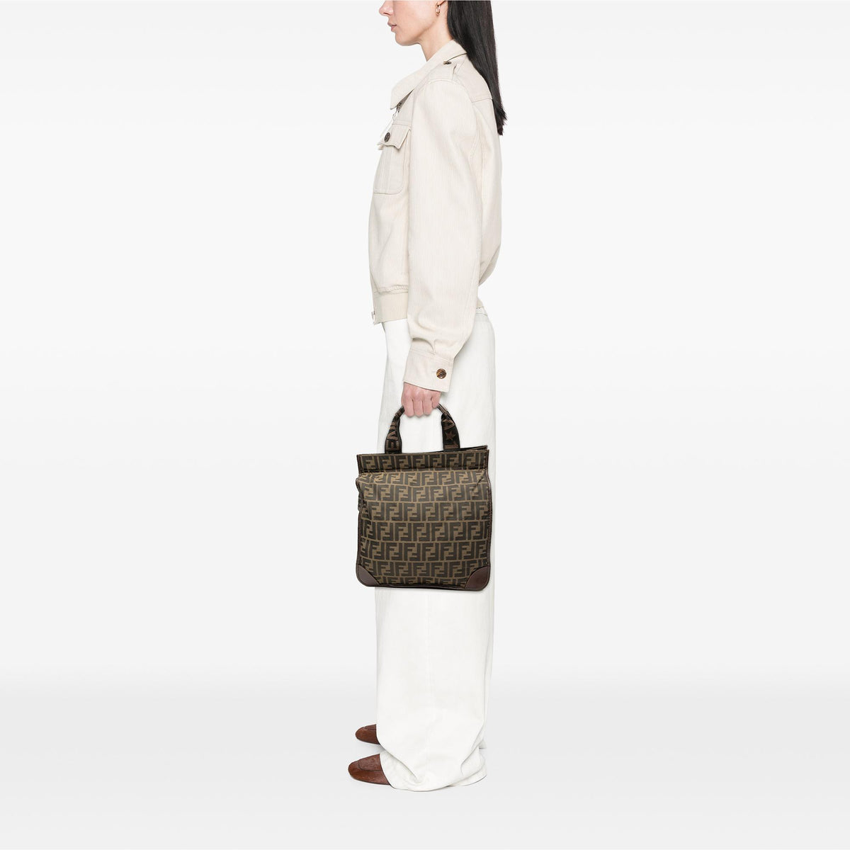 Fendi Zucca Canvas Shopping Tote
