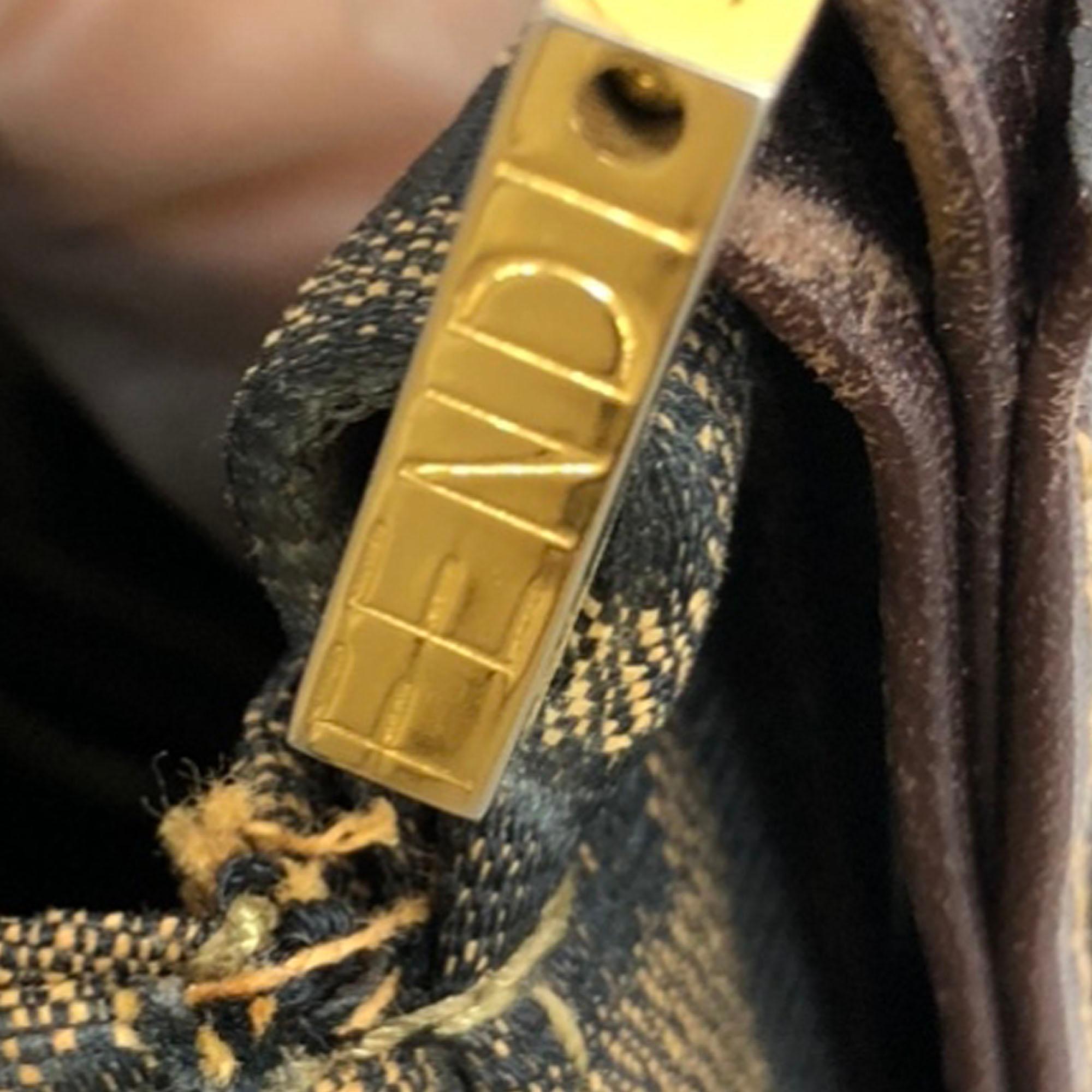 Fendi Zucca Canvas Shoulder Bag