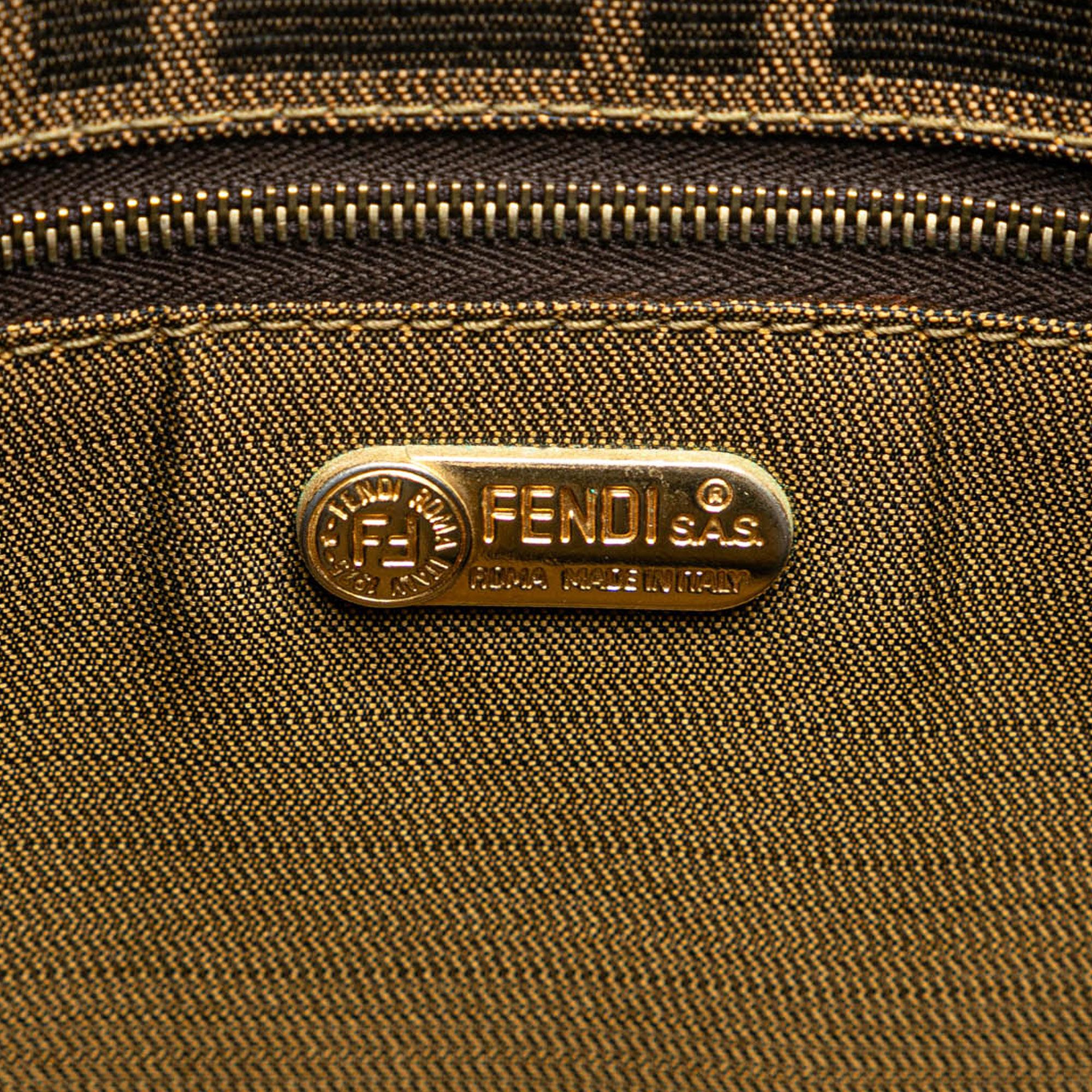 Fendi Zucca Canvas Shoulder Bag