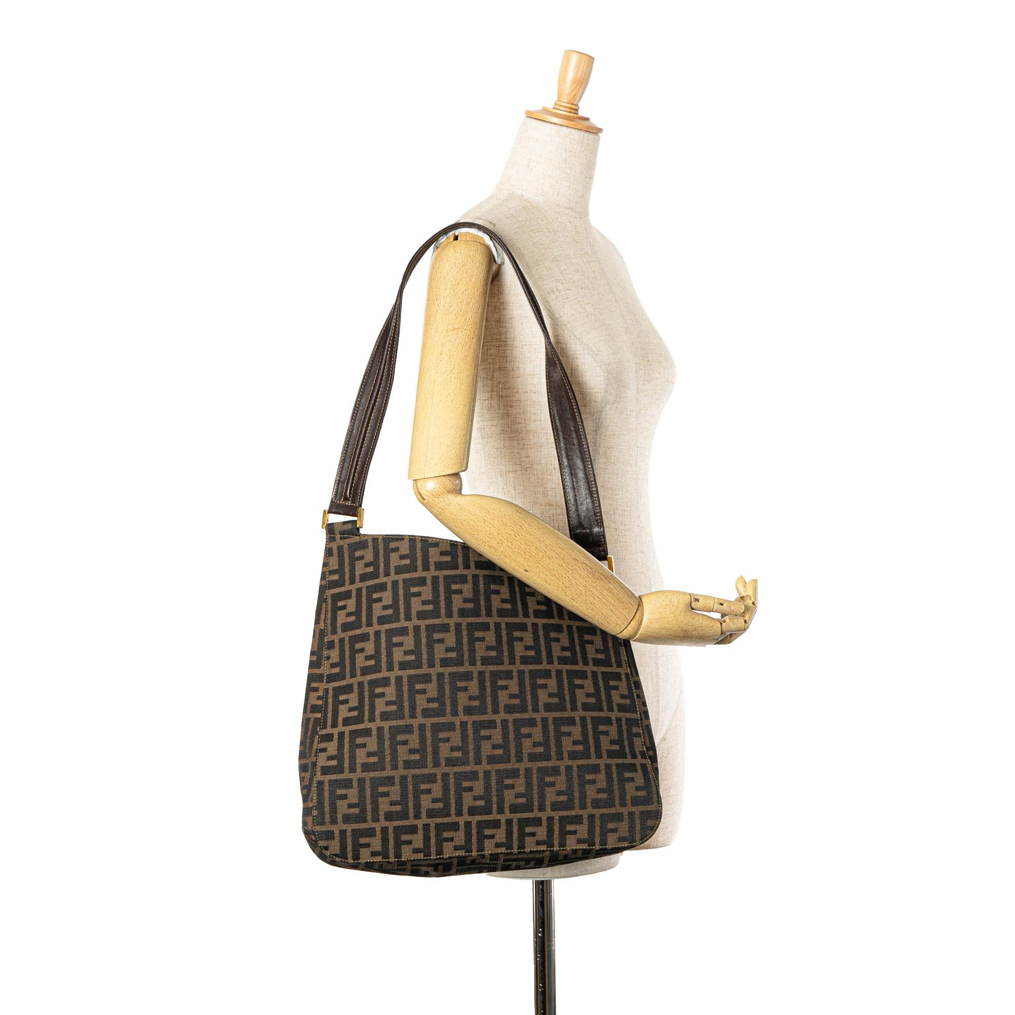 Fendi Zucca Canvas Shoulder Bag