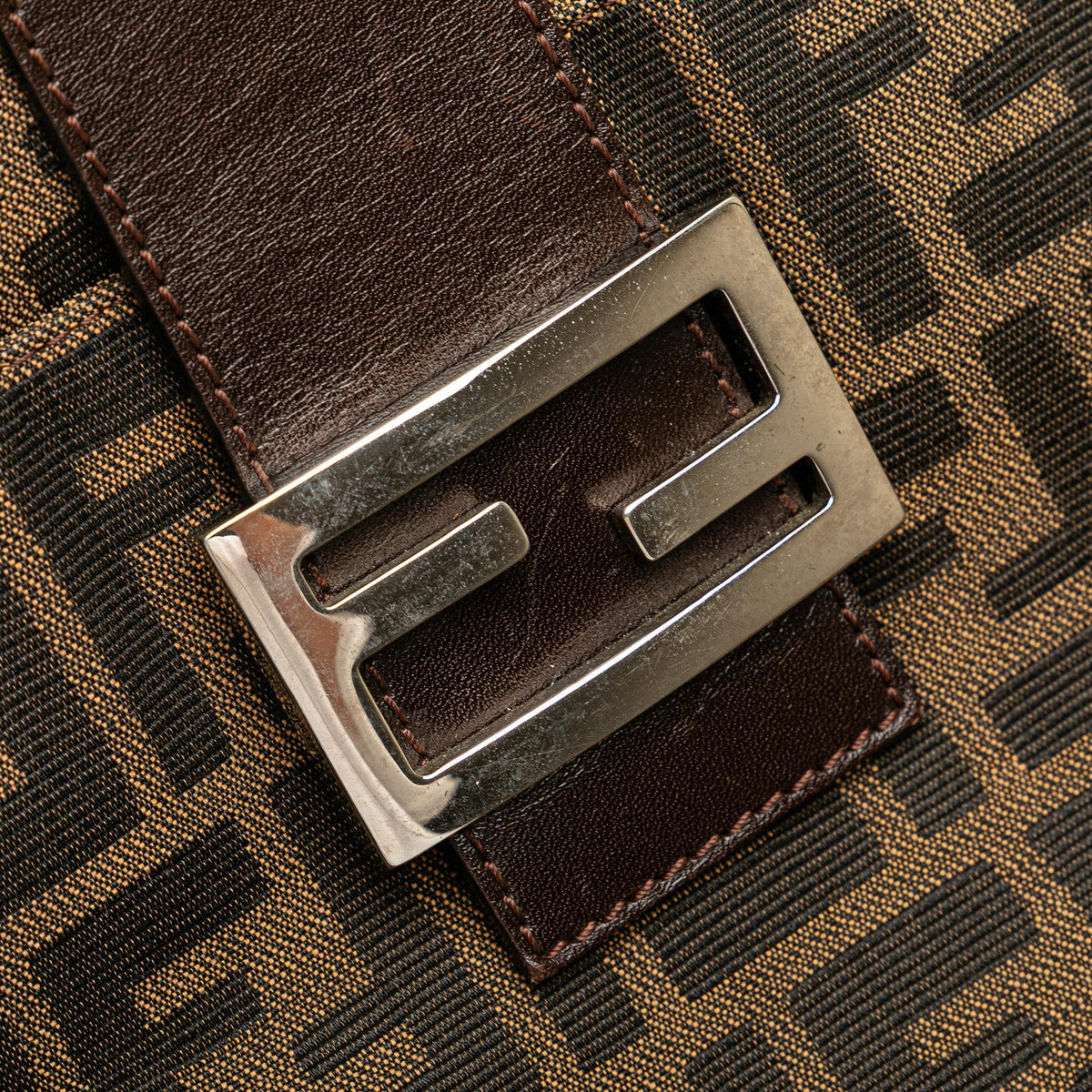 Fendi Zucca Canvas Shoulder Bag