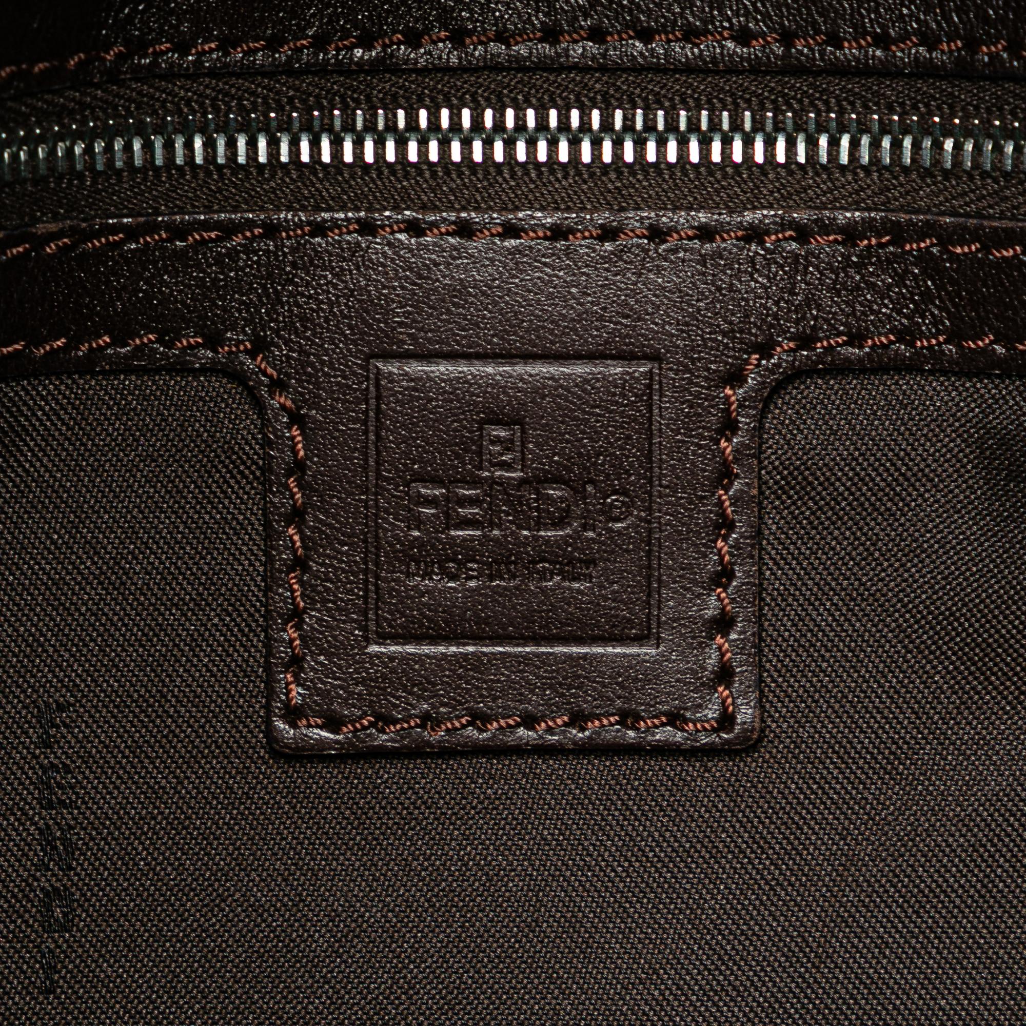 Fendi Zucca Canvas Shoulder Bag