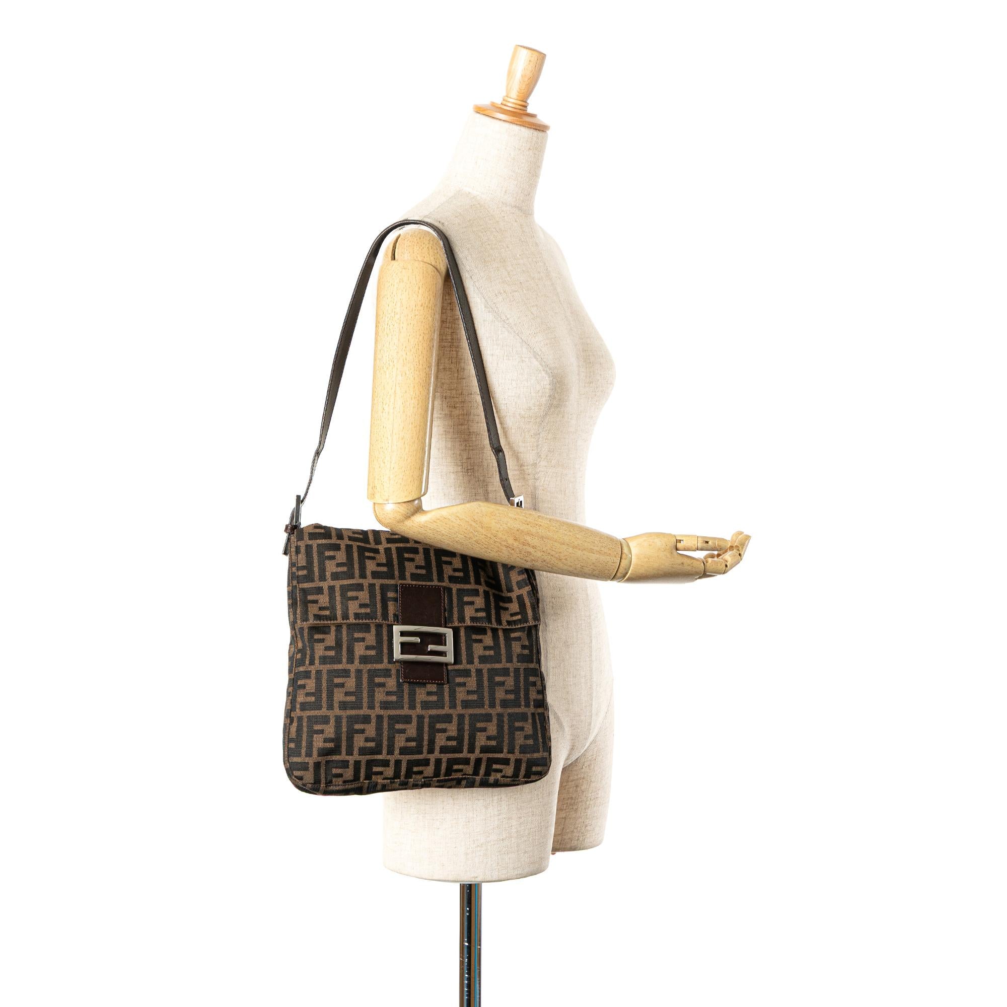 Fendi Zucca Canvas Shoulder Bag
