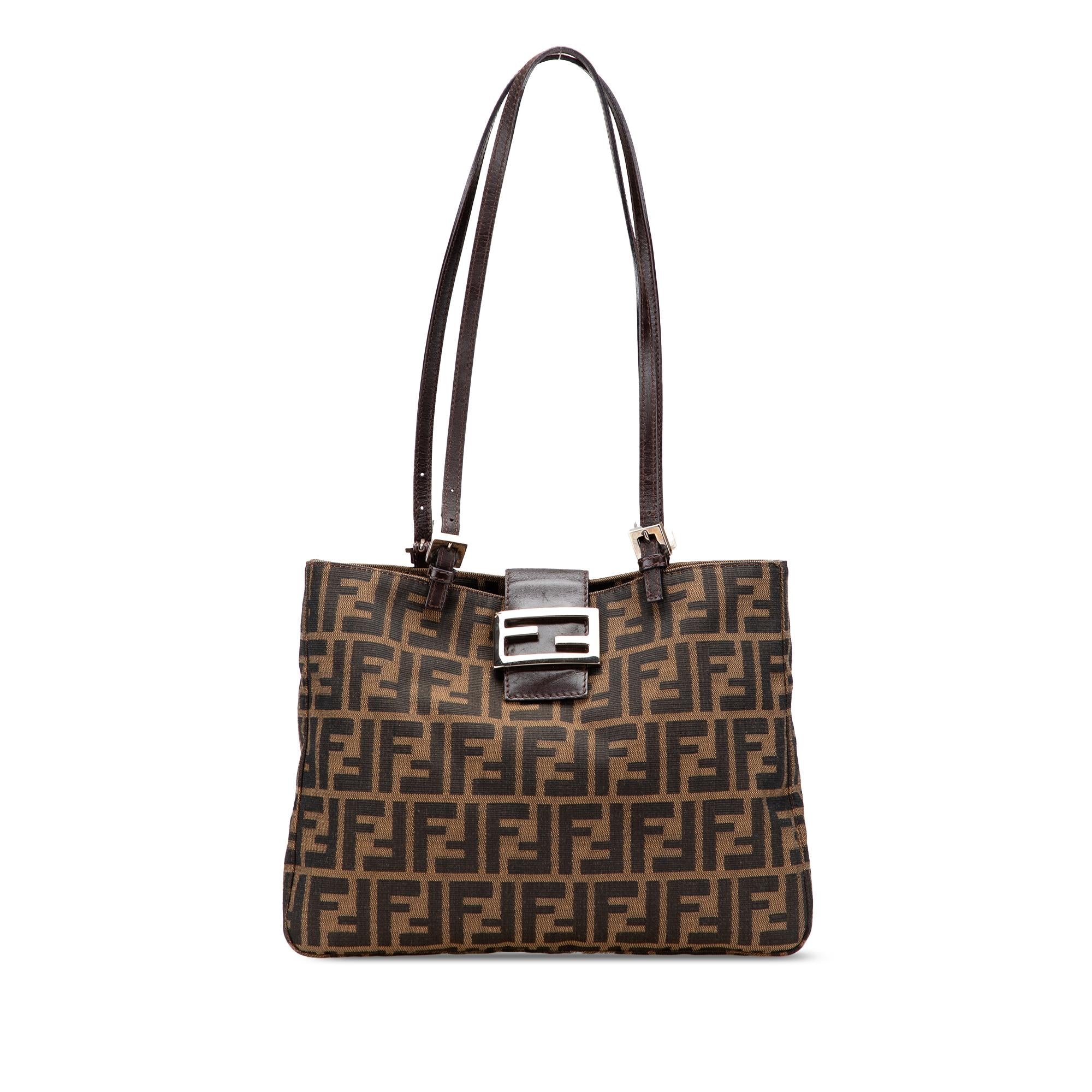 Fendi Zucca Canvas Shoulder Bag