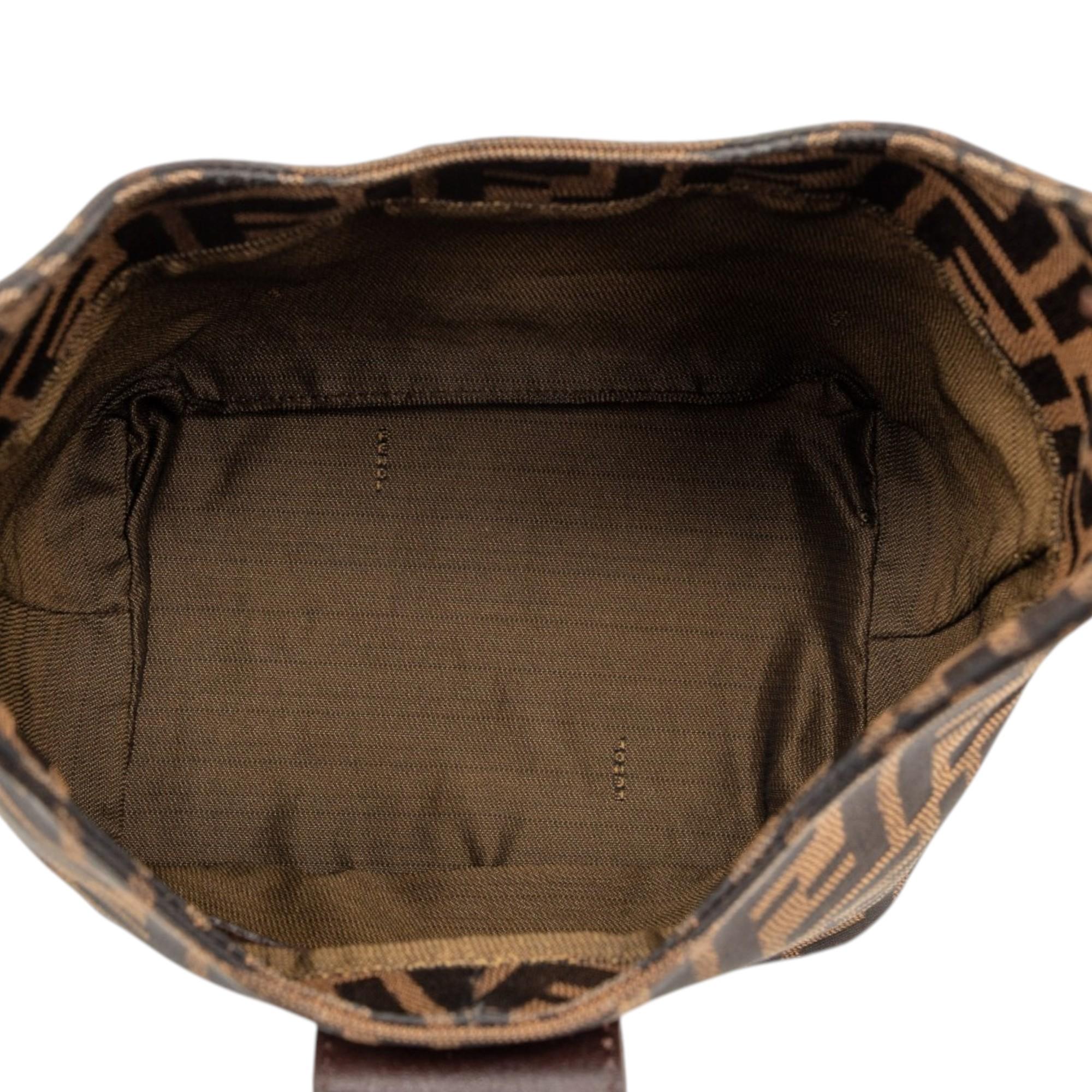 Fendi Zucca Canvas Shoulder Bag