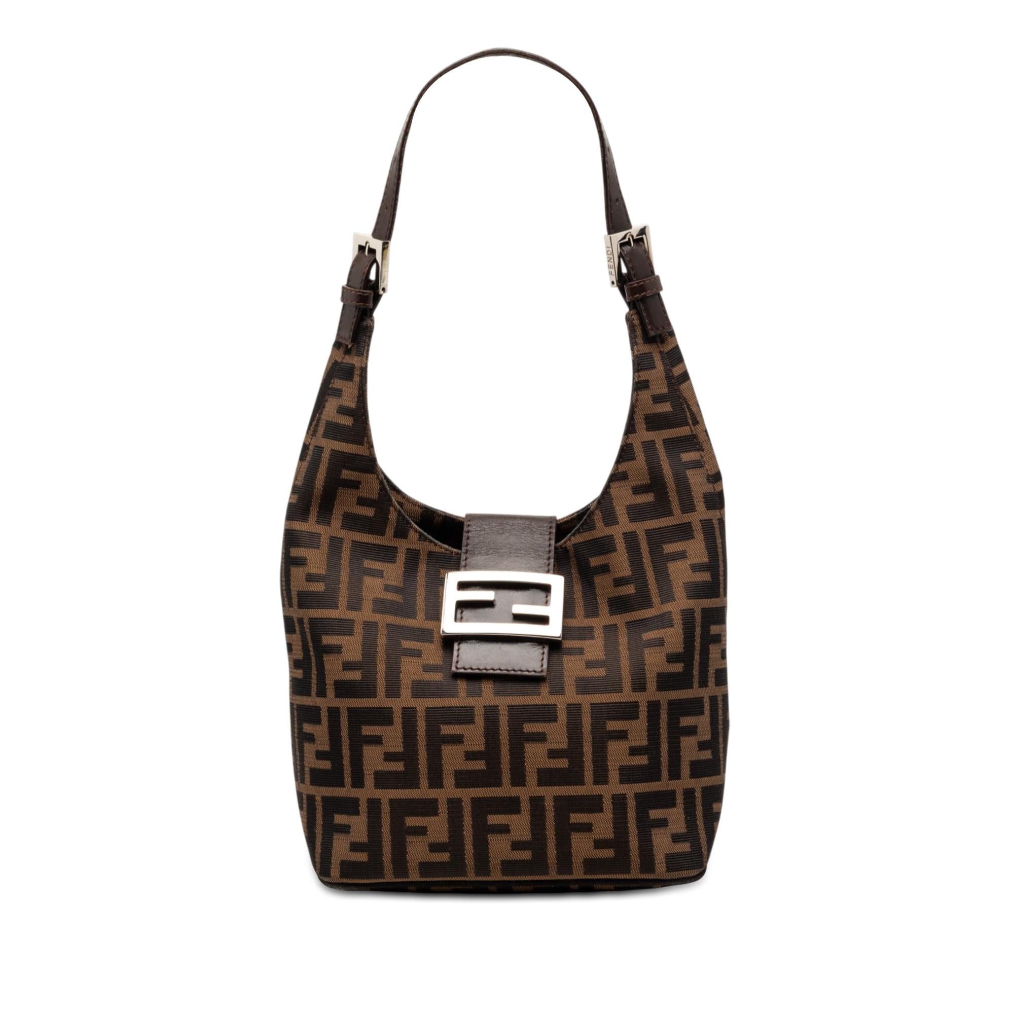 Fendi Zucca Canvas Shoulder Bag