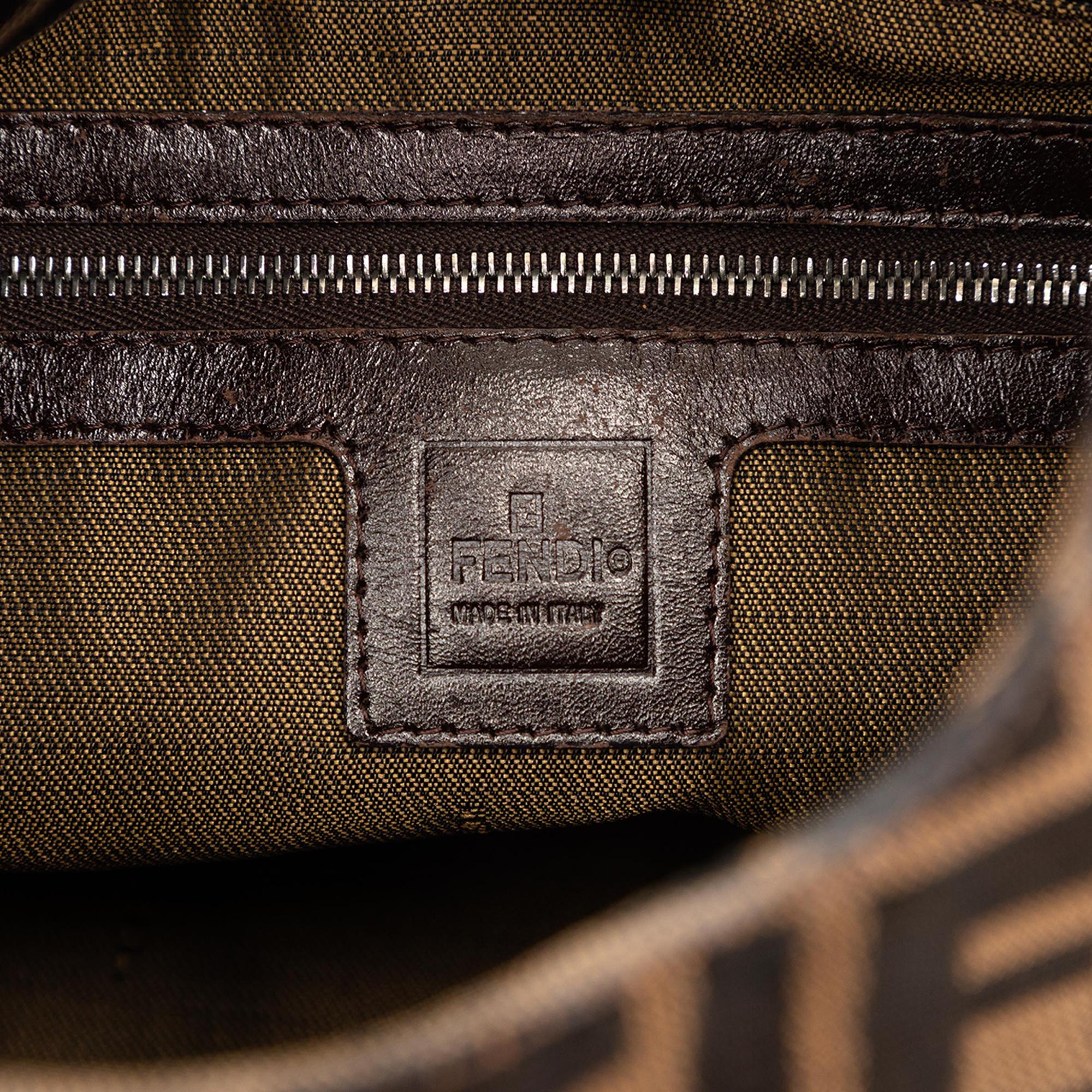 Fendi Zucca Canvas Shoulder Bag