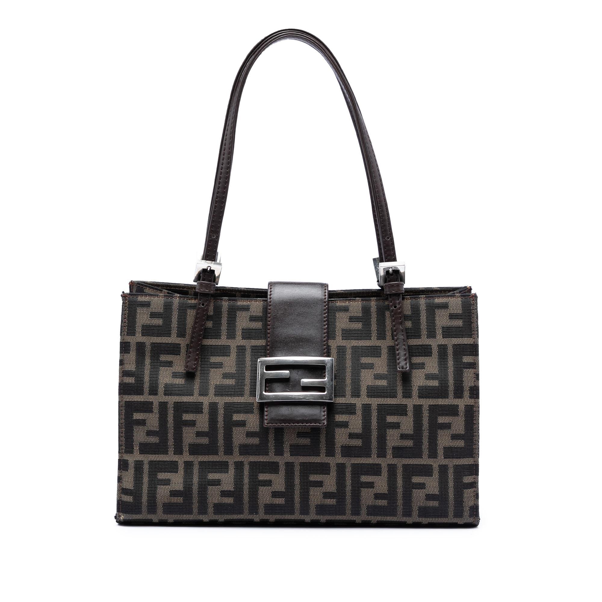 Fendi Zucca Canvas Shoulder Bag