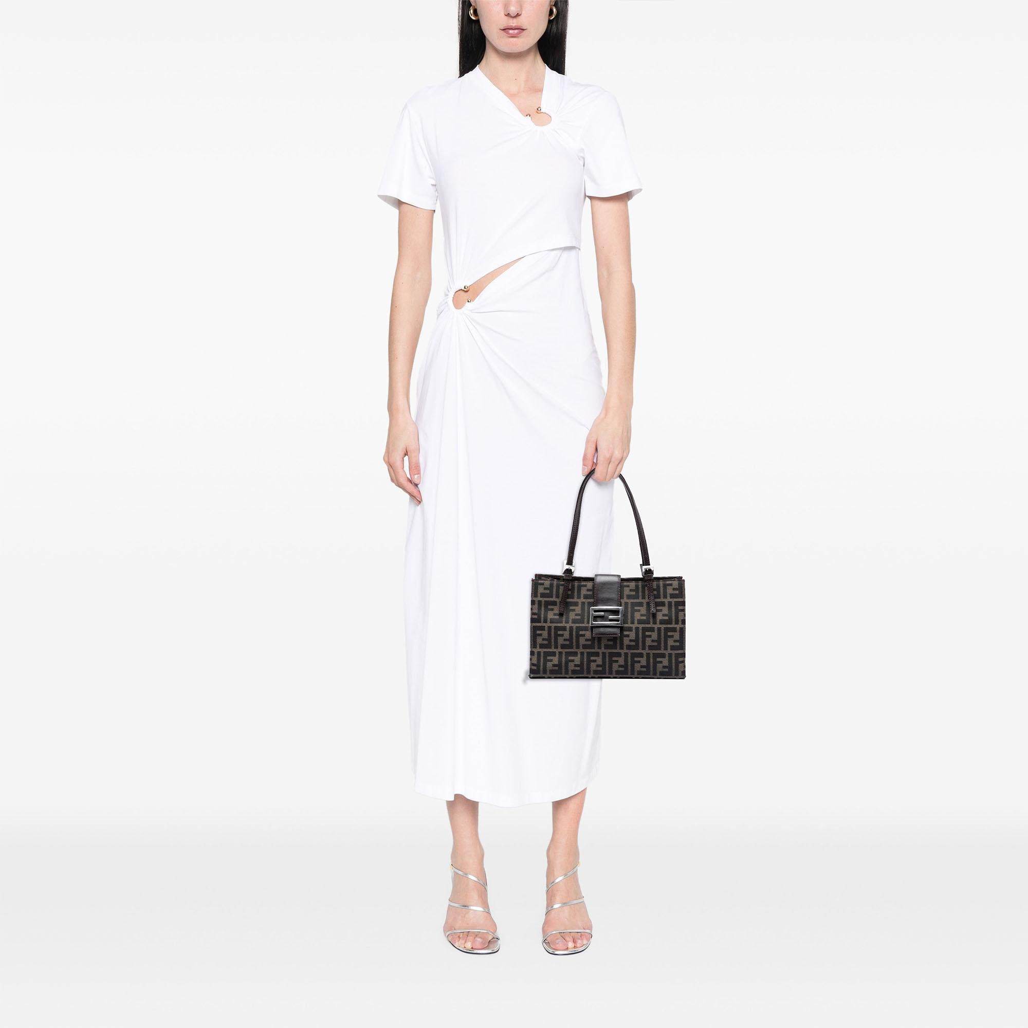Fendi Zucca Canvas Shoulder Bag