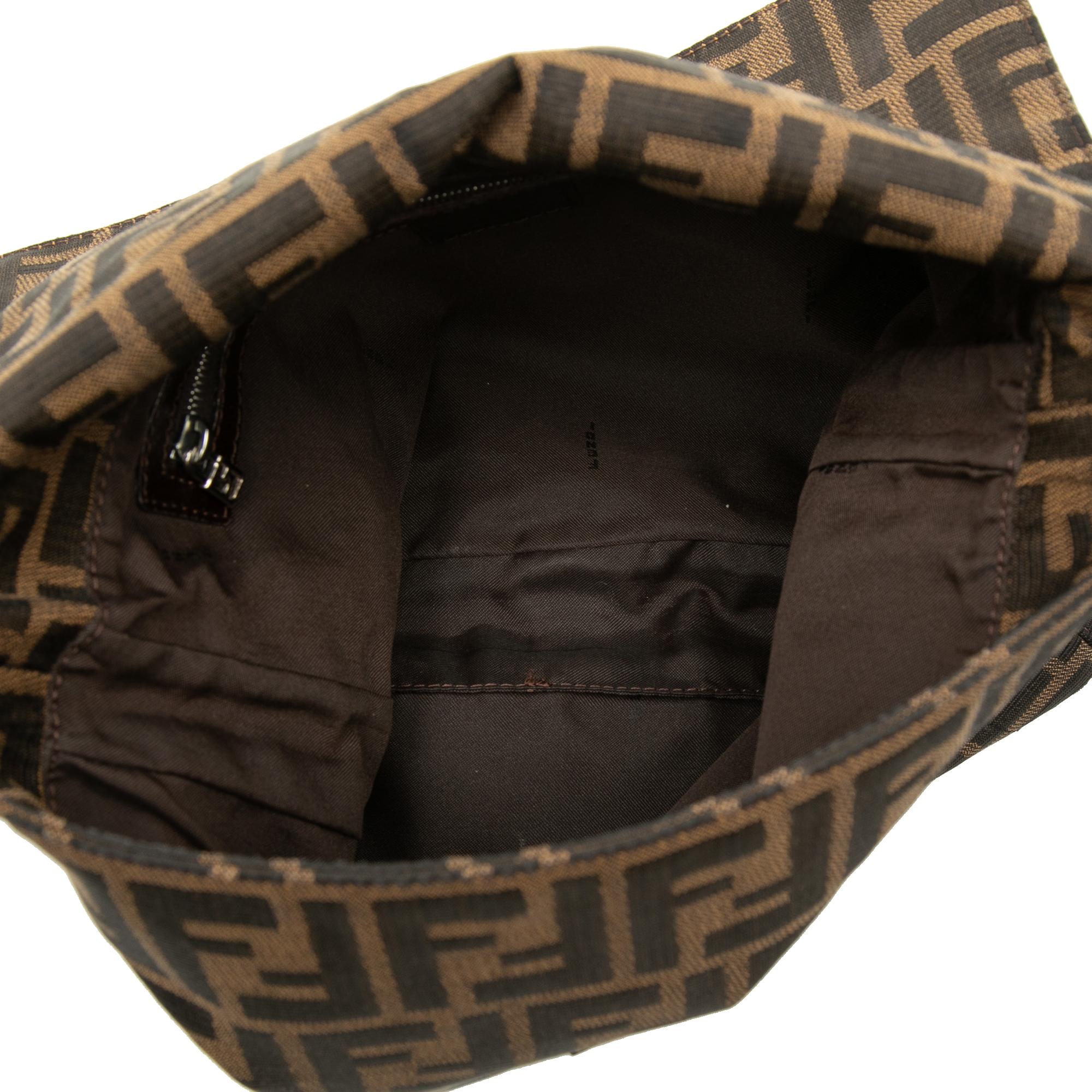Fendi Zucca Canvas Shoulder Bag