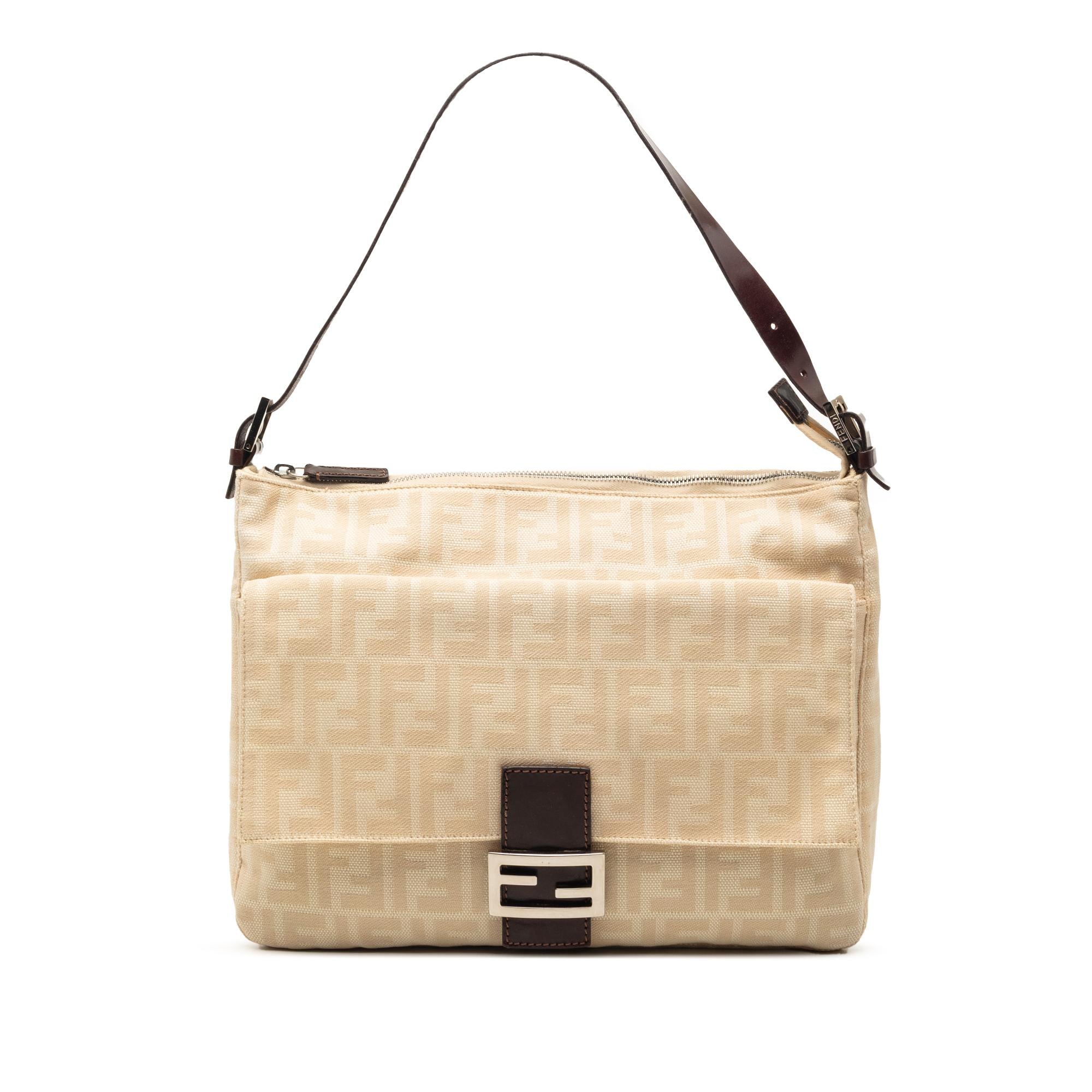 Fendi Zucca Canvas Shoulder Bag