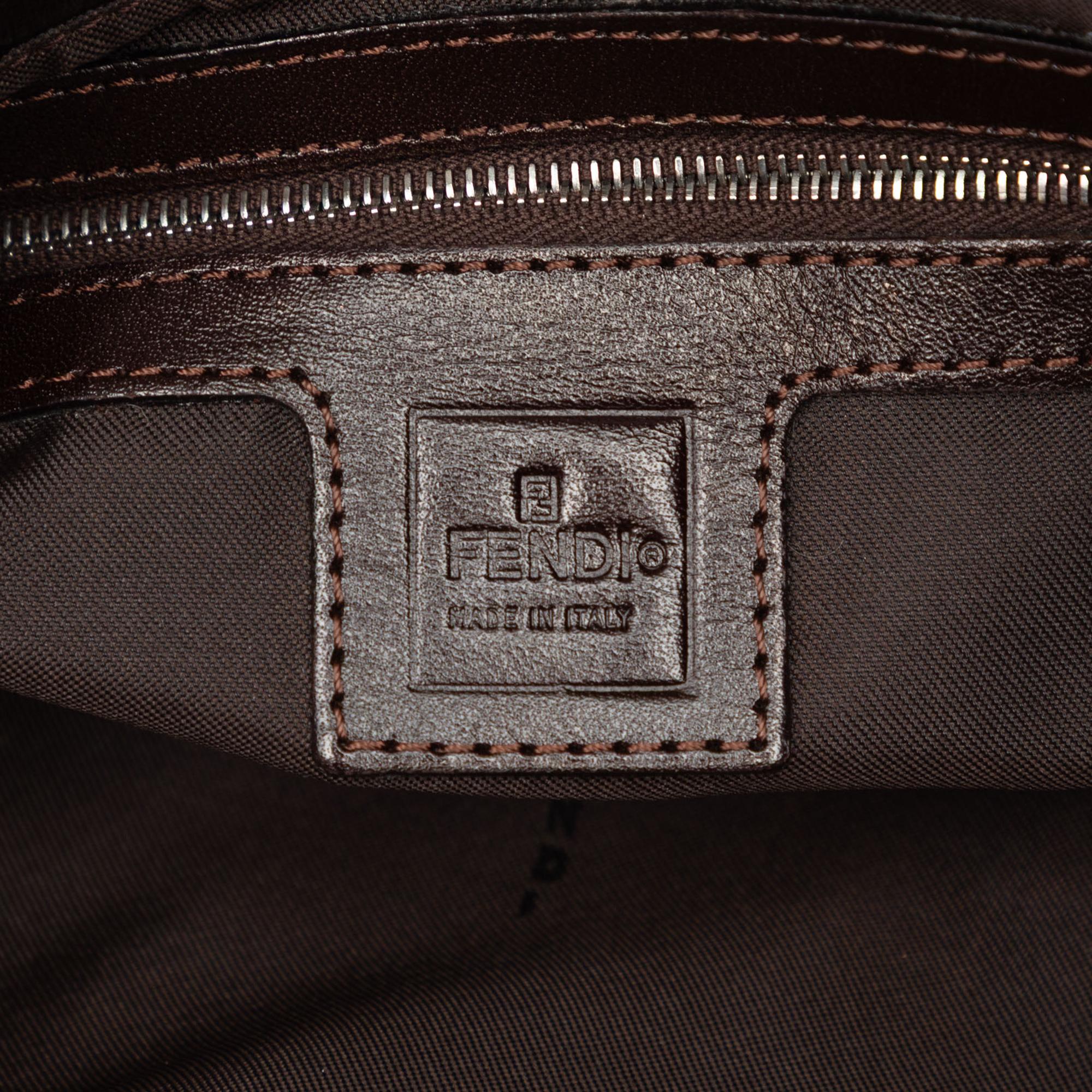 Fendi Zucca Canvas Shoulder Bag