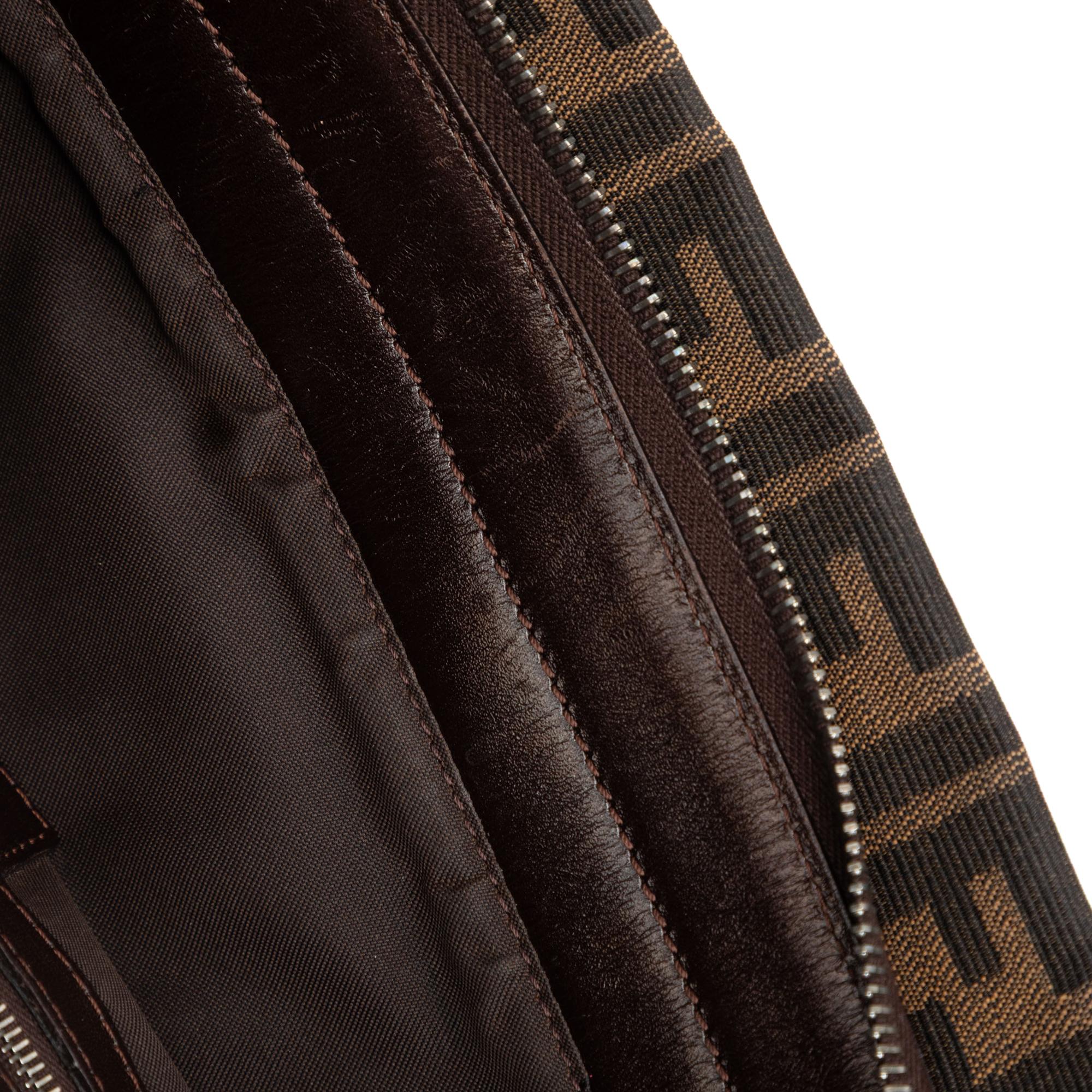Fendi Zucca Canvas Shoulder Bag