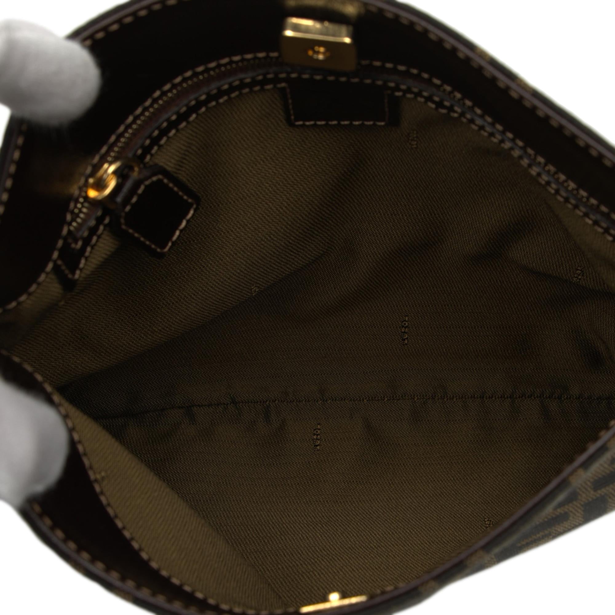 Fendi Zucca Canvas Shoulder Bag