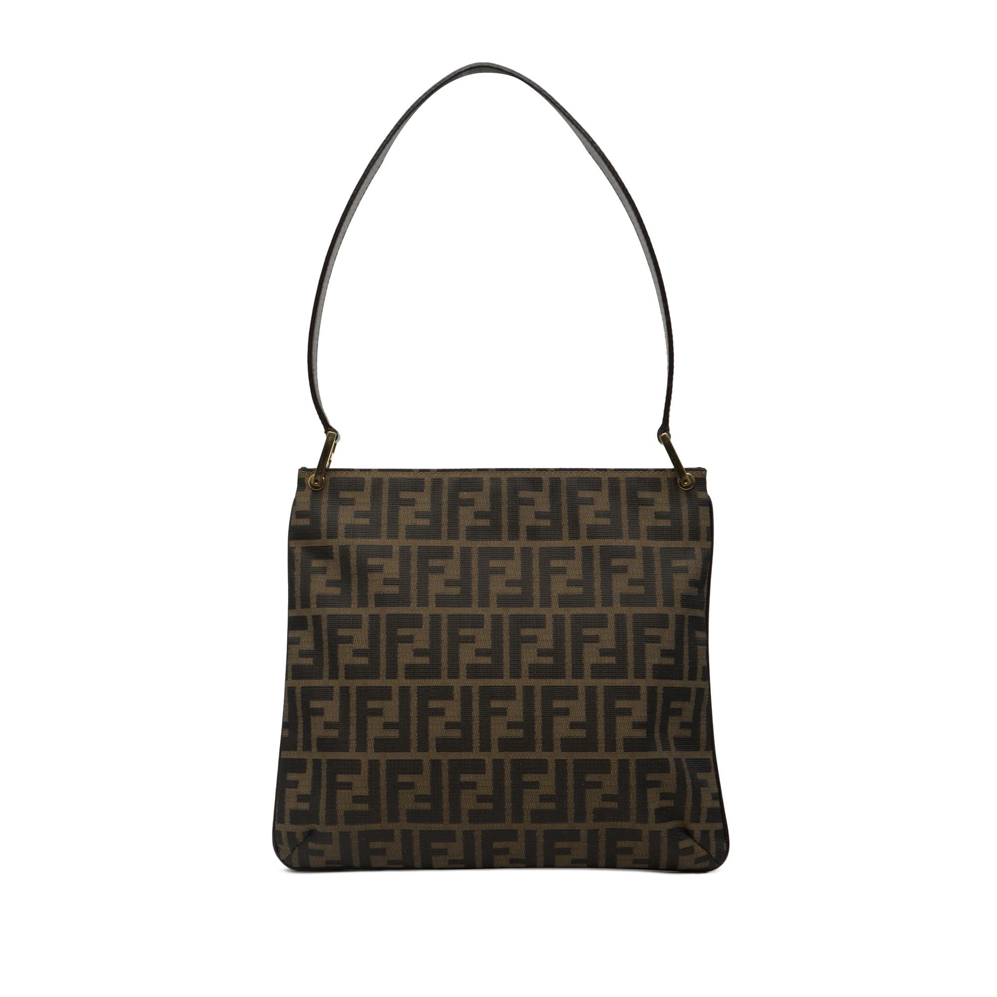 Fendi Zucca Canvas Shoulder Bag