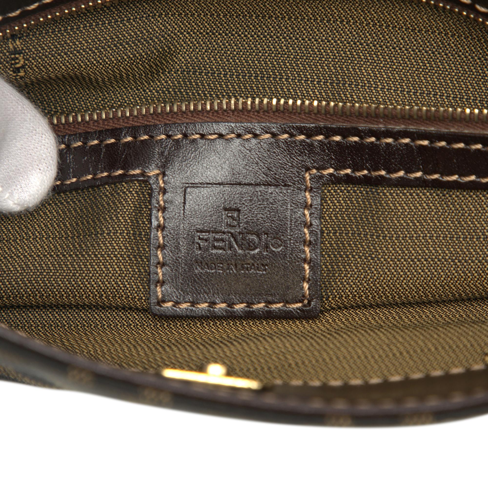 Fendi Zucca Canvas Shoulder Bag
