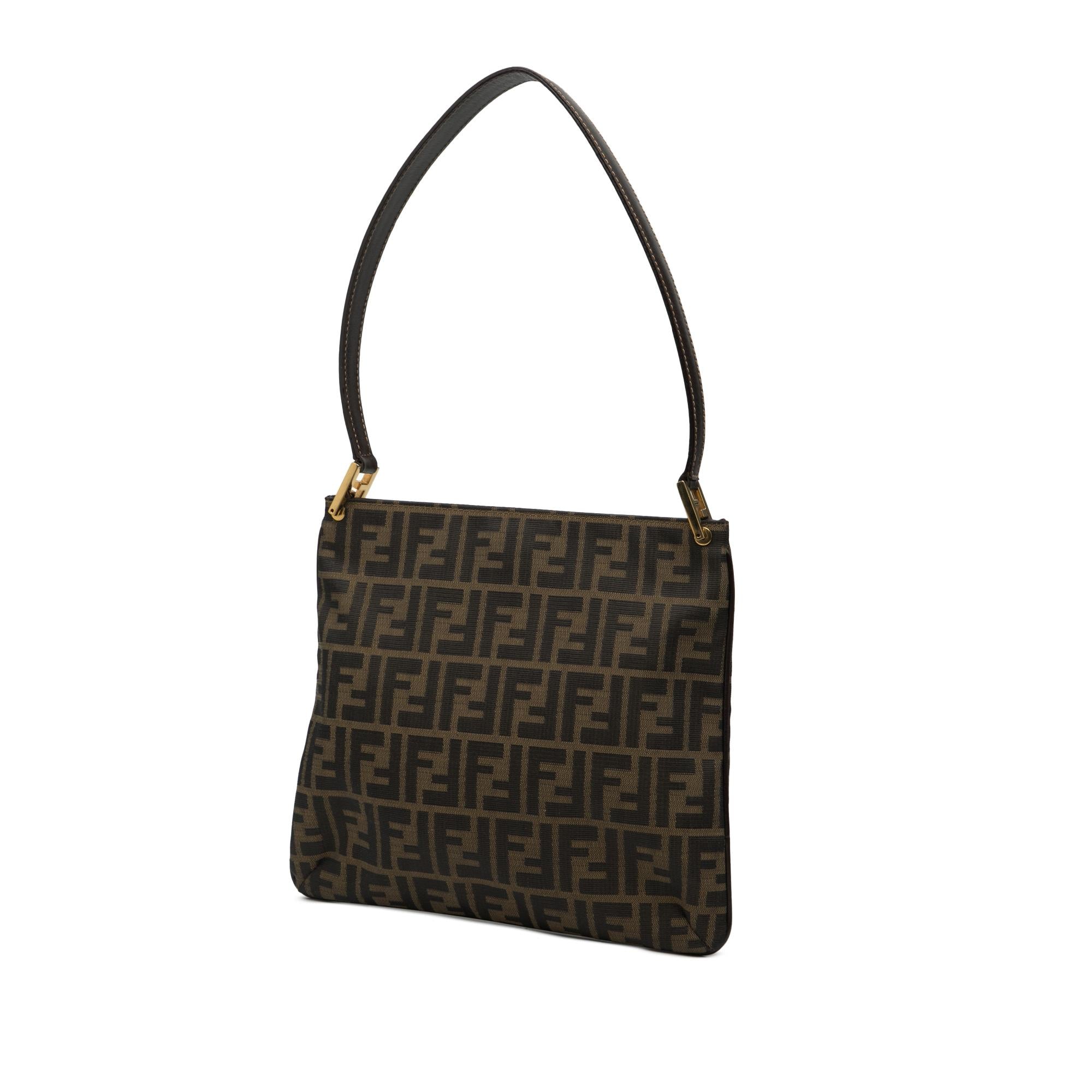 Fendi Zucca Canvas Shoulder Bag