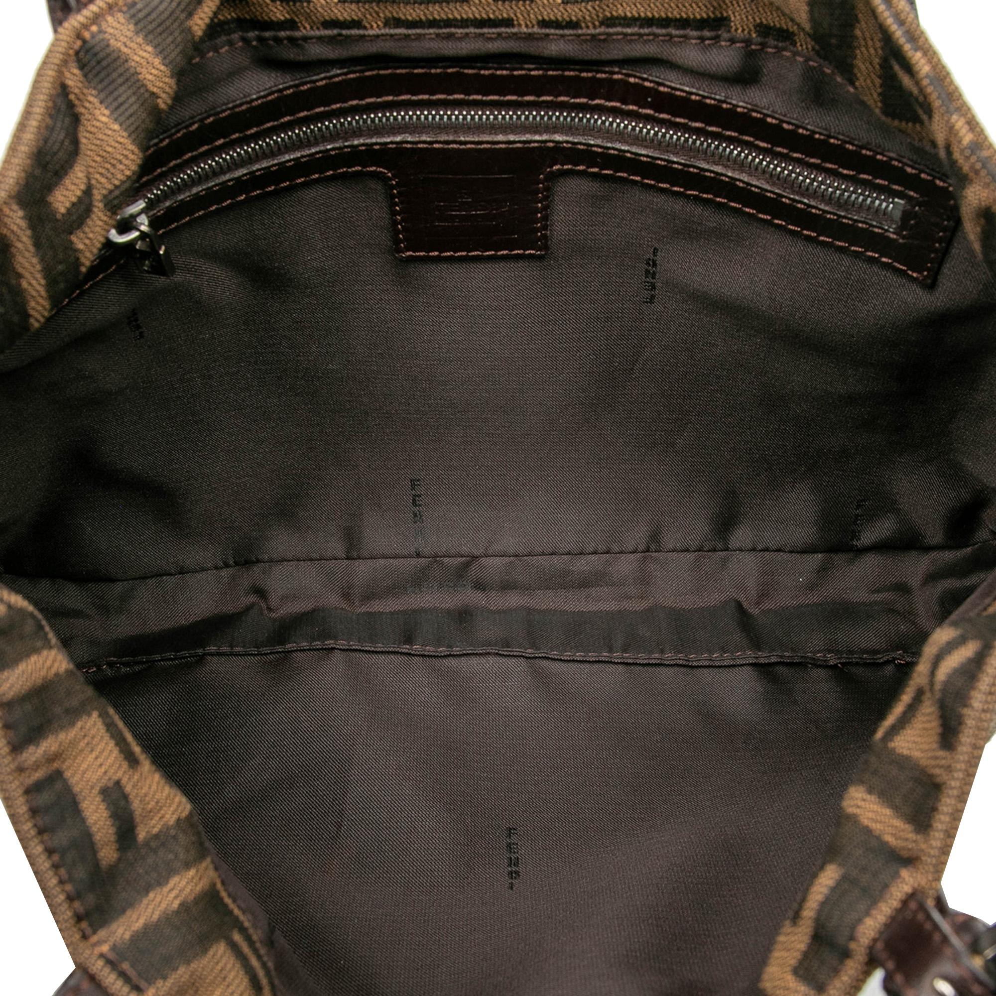 Fendi Zucca Canvas Shoulder Bag