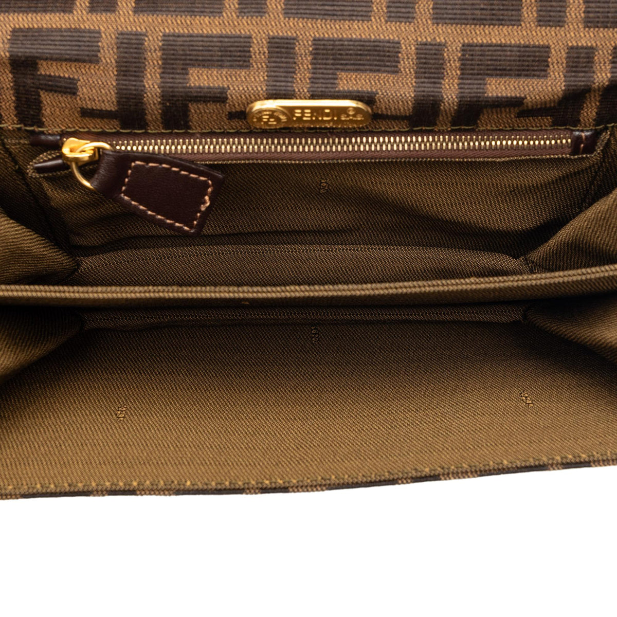 Fendi Zucca Canvas Shoulder Bag
