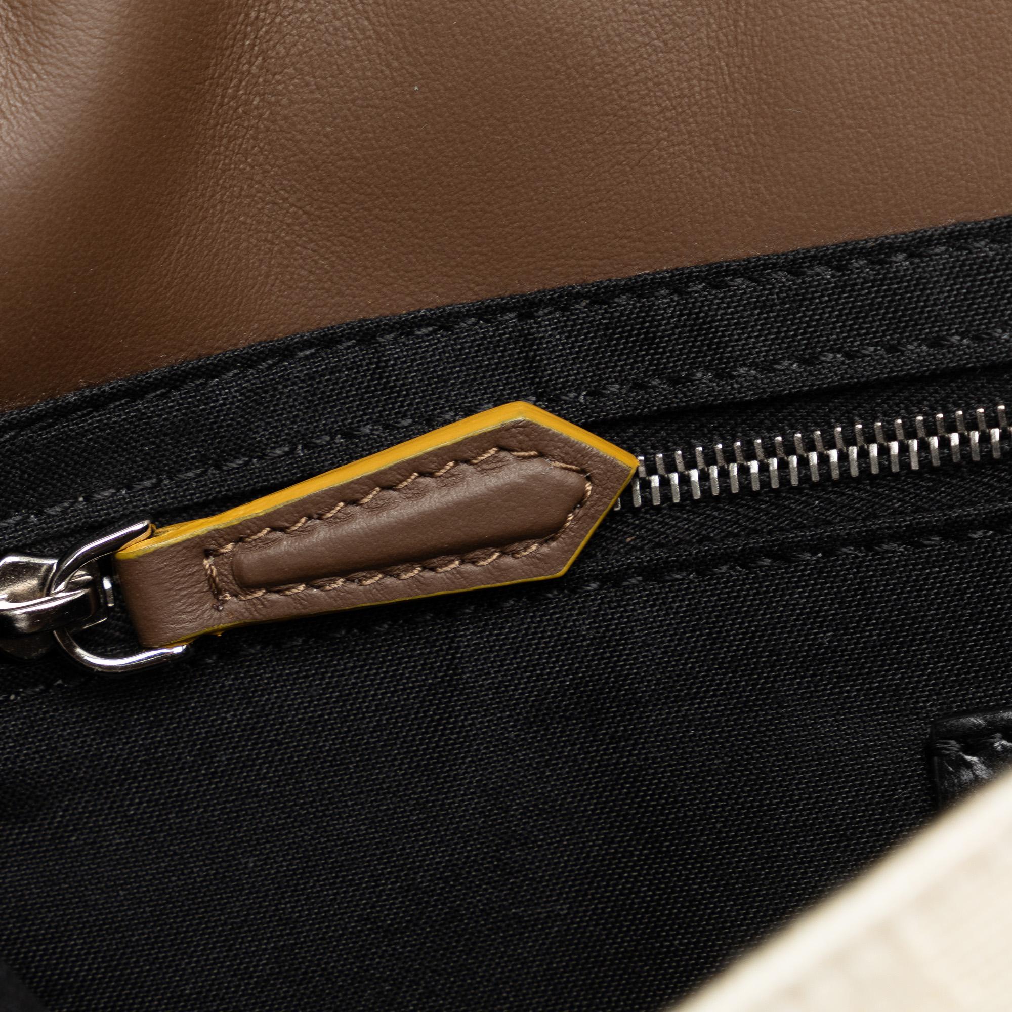 Fendi Zucca Canvas and Leather Convertible Baguette