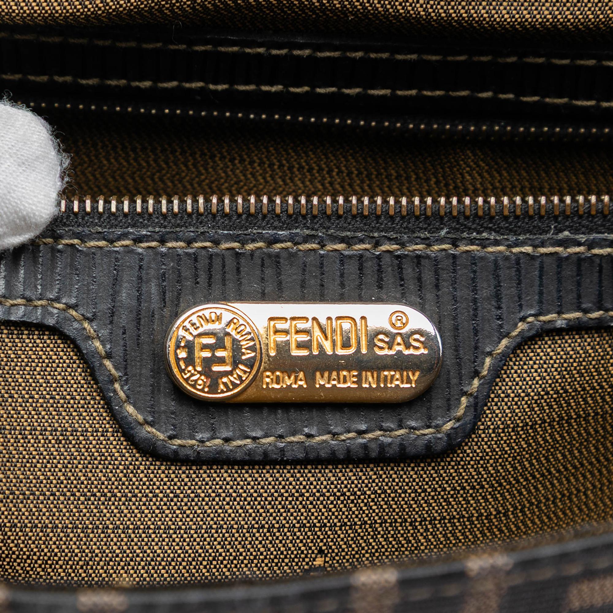 Fendi Zucca Canvas and Leather Crossbody