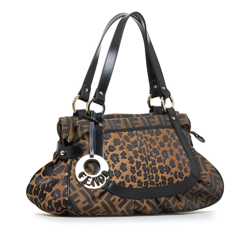 Fendi Zucca Chef Leopard Shoulder Bag (SHG-nwsCum) – LuxeDH