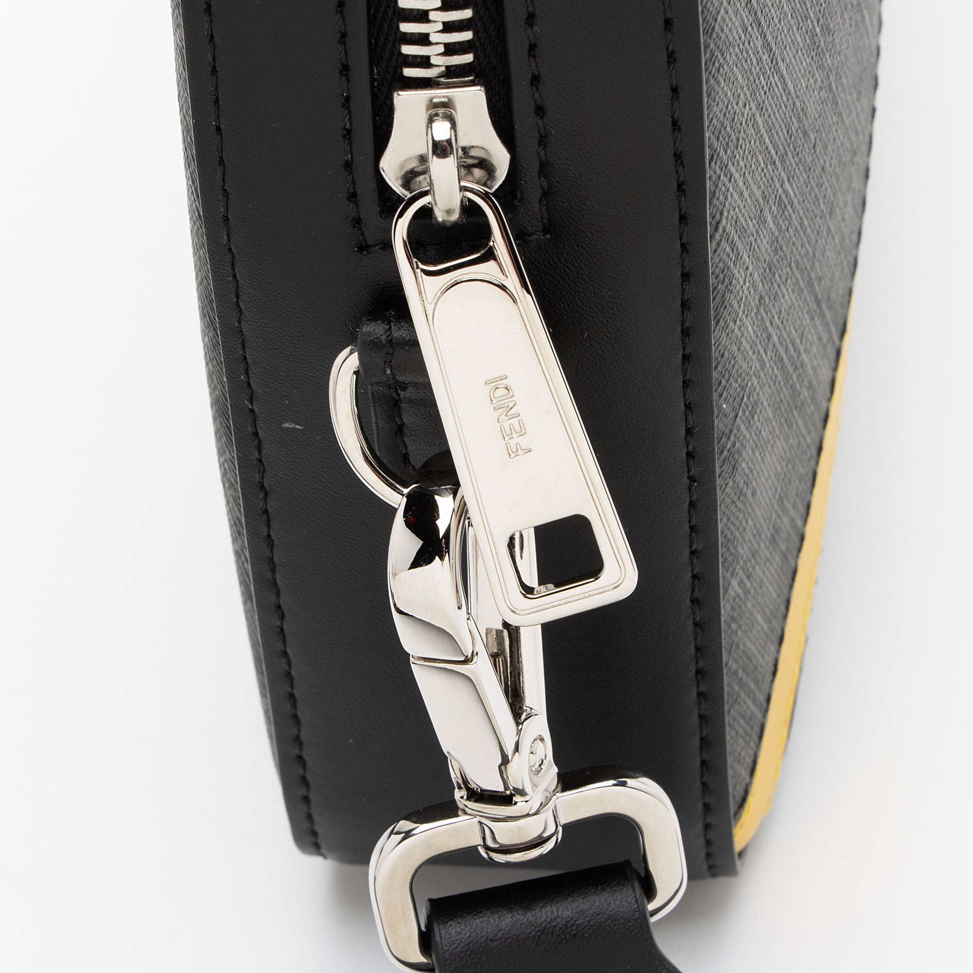 Fendi Zucca Coated Canvas Leather Diagonal Camera Bag