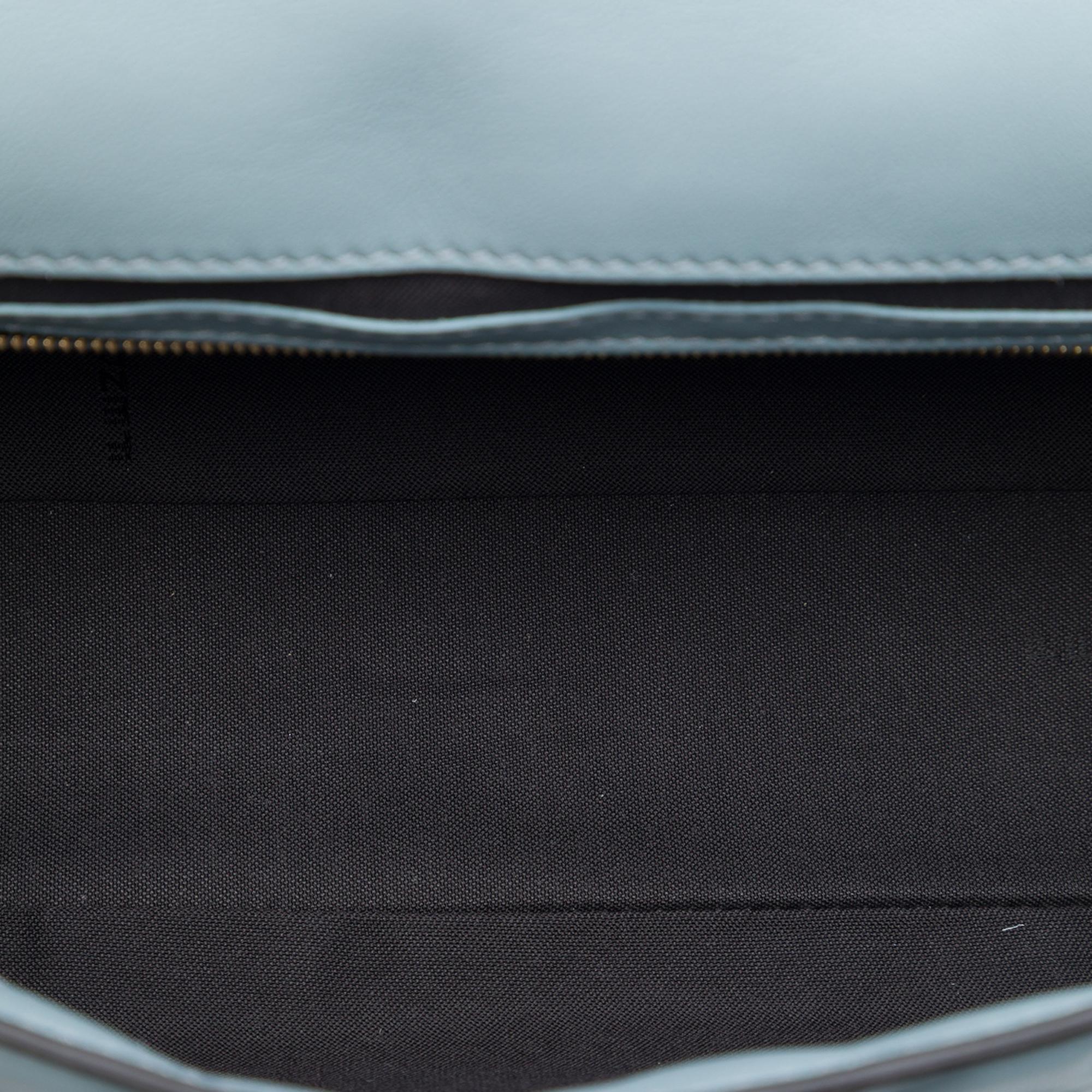 Fendi Zucca Embossed Leather Baguette Satchel