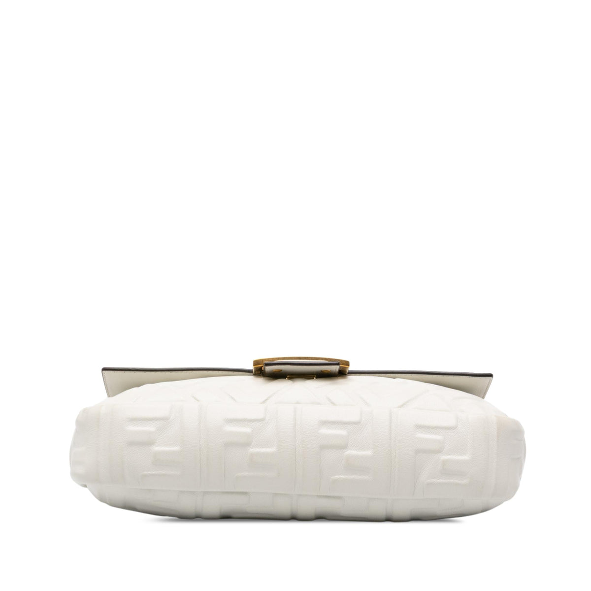 Fendi Zucca Embossed Leather Baguette Satchel