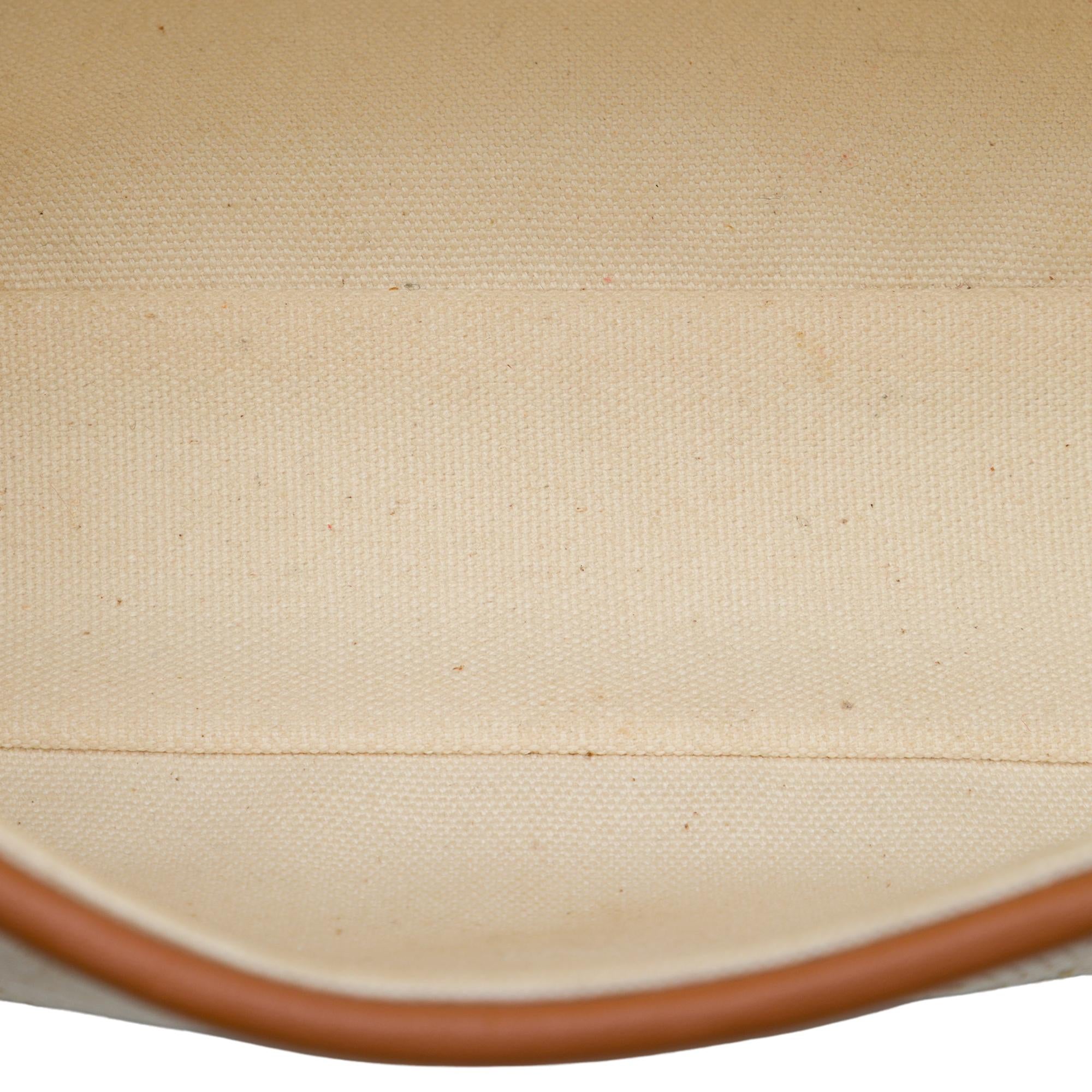 Fendi Zucca Embroidered Canvas Baguette Satchel