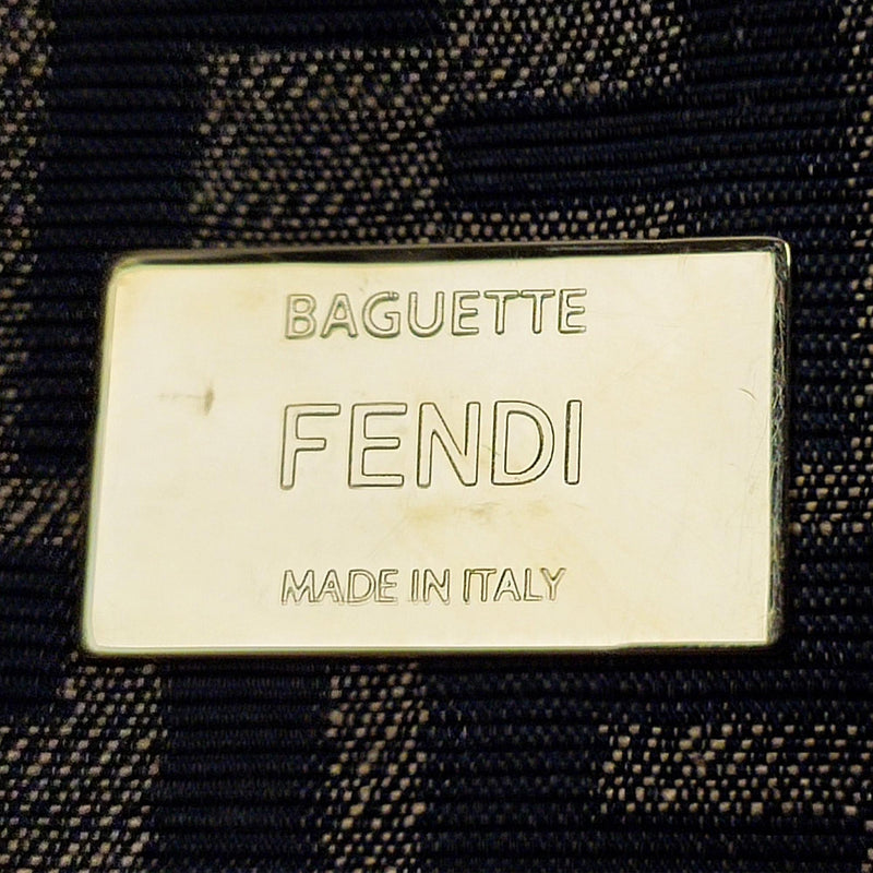 Fendi Zucca Paisley Embroidery Baguette (SHG-35412)