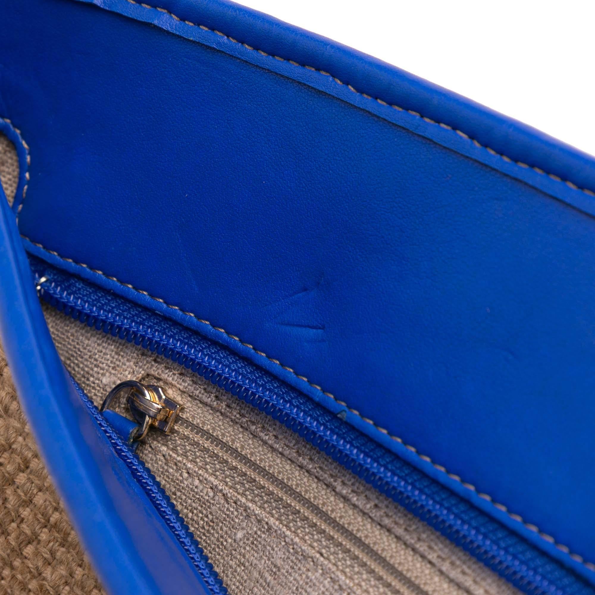 Fendi Zucca Raffia Roll Tote