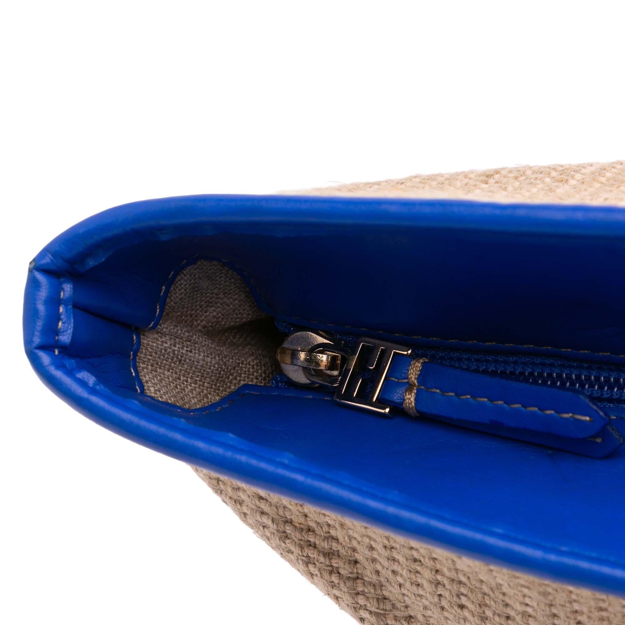 Fendi Zucca Raffia Roll Tote