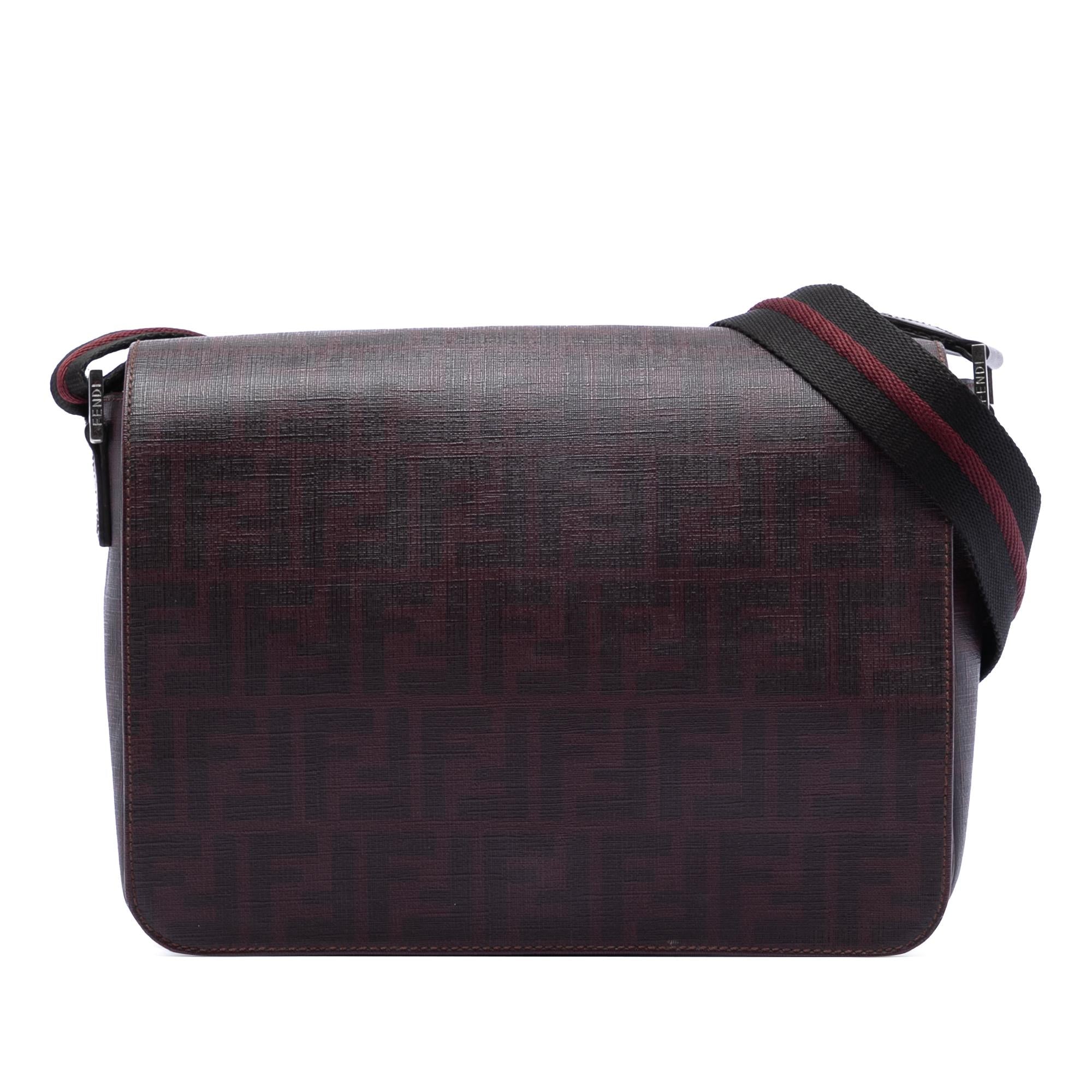 Fendi Zucca Spalmati Flap Crossbody