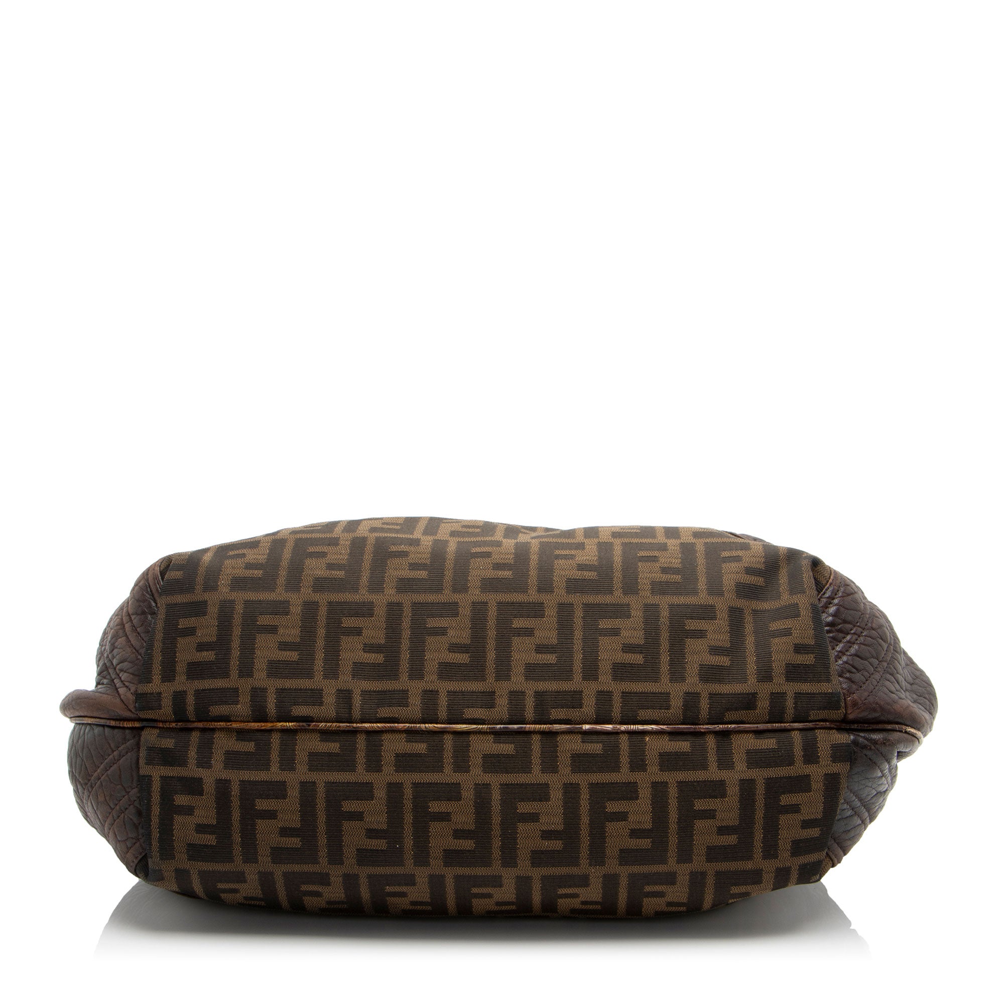 Fendi Zucca Tortuga Leather Spy Satchel