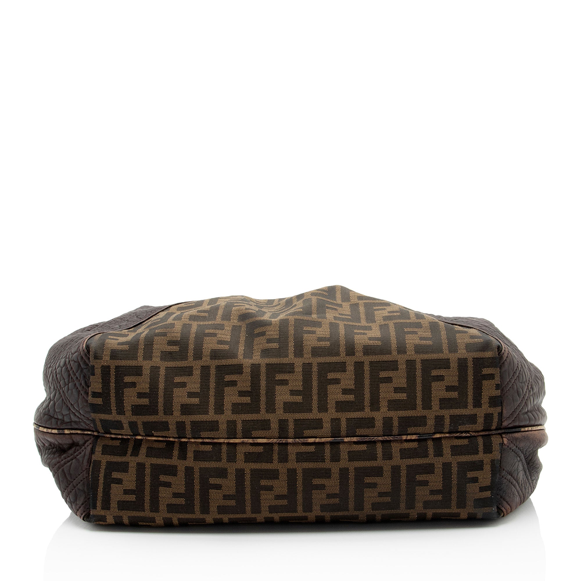 Fendi Zucca Tortuga Leather Spy Satchel (SHF-ls4Vha)