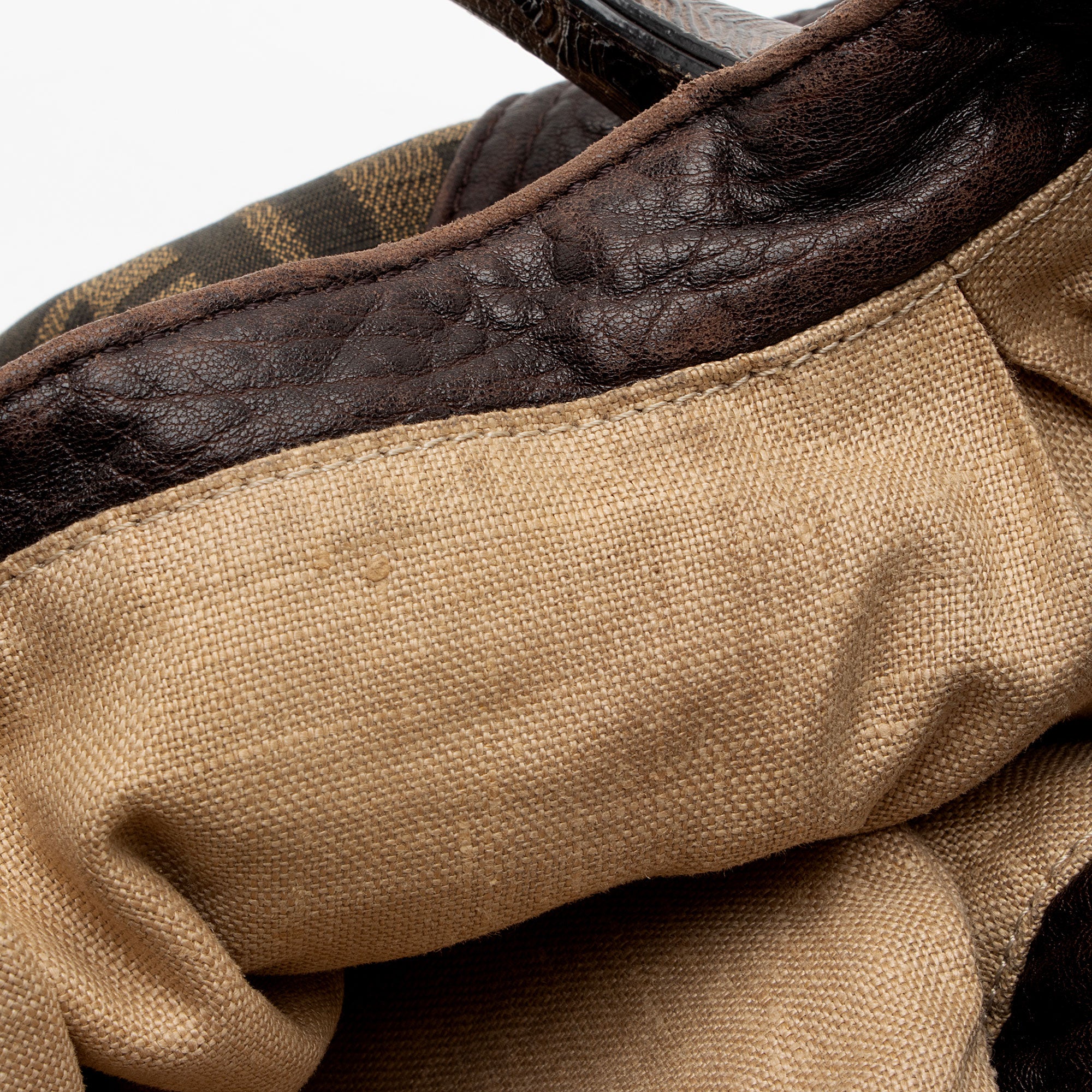 Fendi Zucca Tortuga Leather Spy Satchel (SHF-ls4Vha)