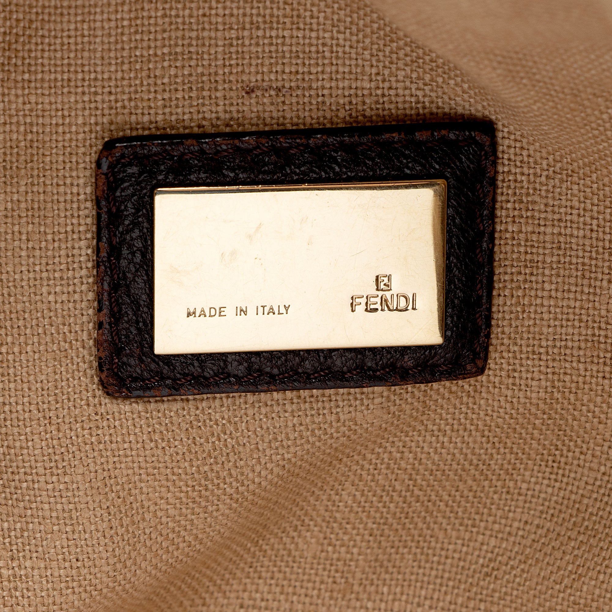 Fendi Zucca Tortuga Leather Spy Satchel (SHF-ls4Vha)