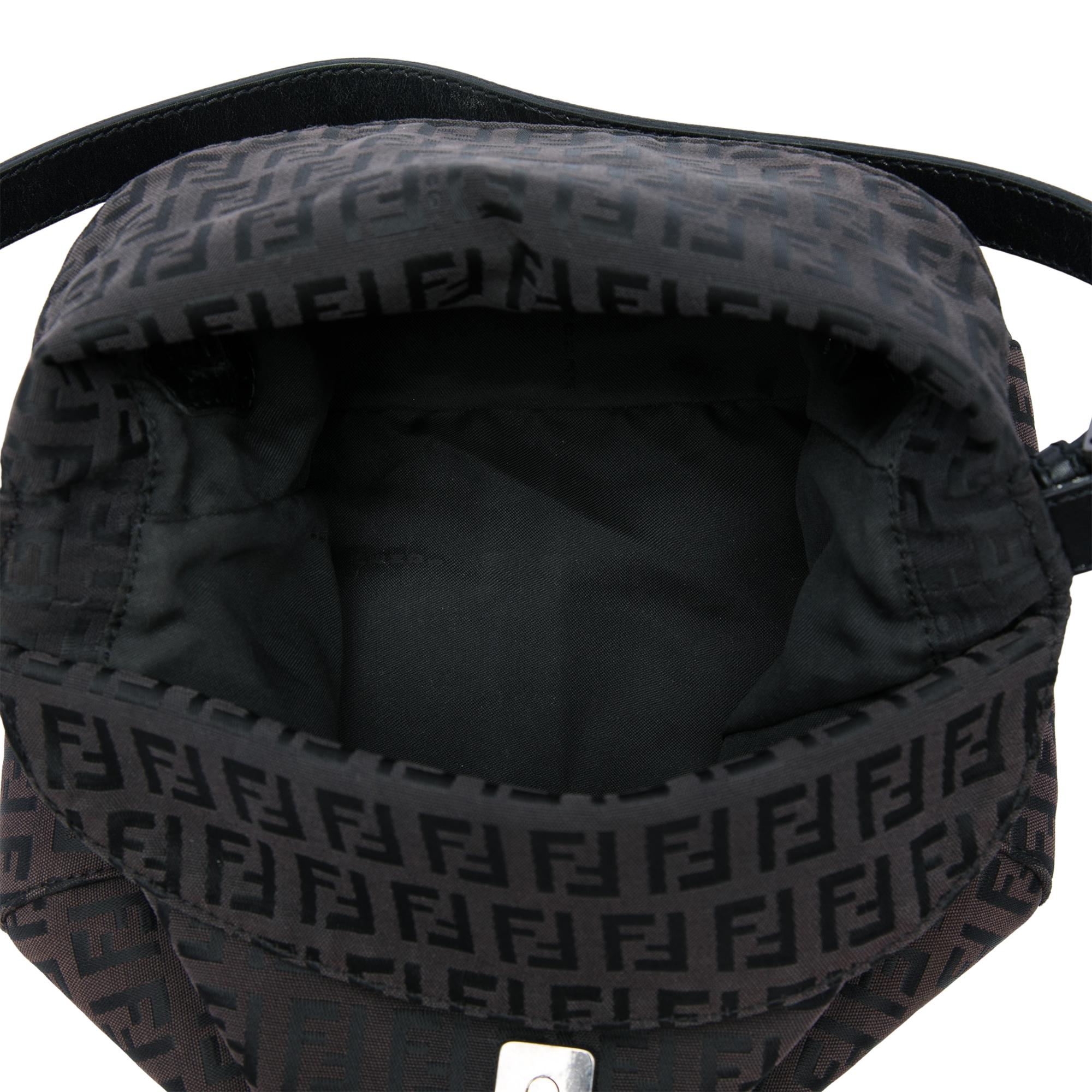 Fendi Zucchino Canvas Double Flap Mamma
