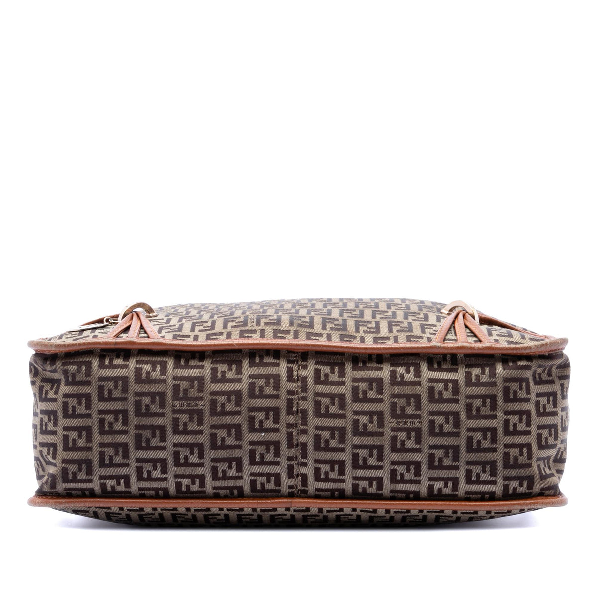 Fendi Zucchino Canvas F Charm Crossbody